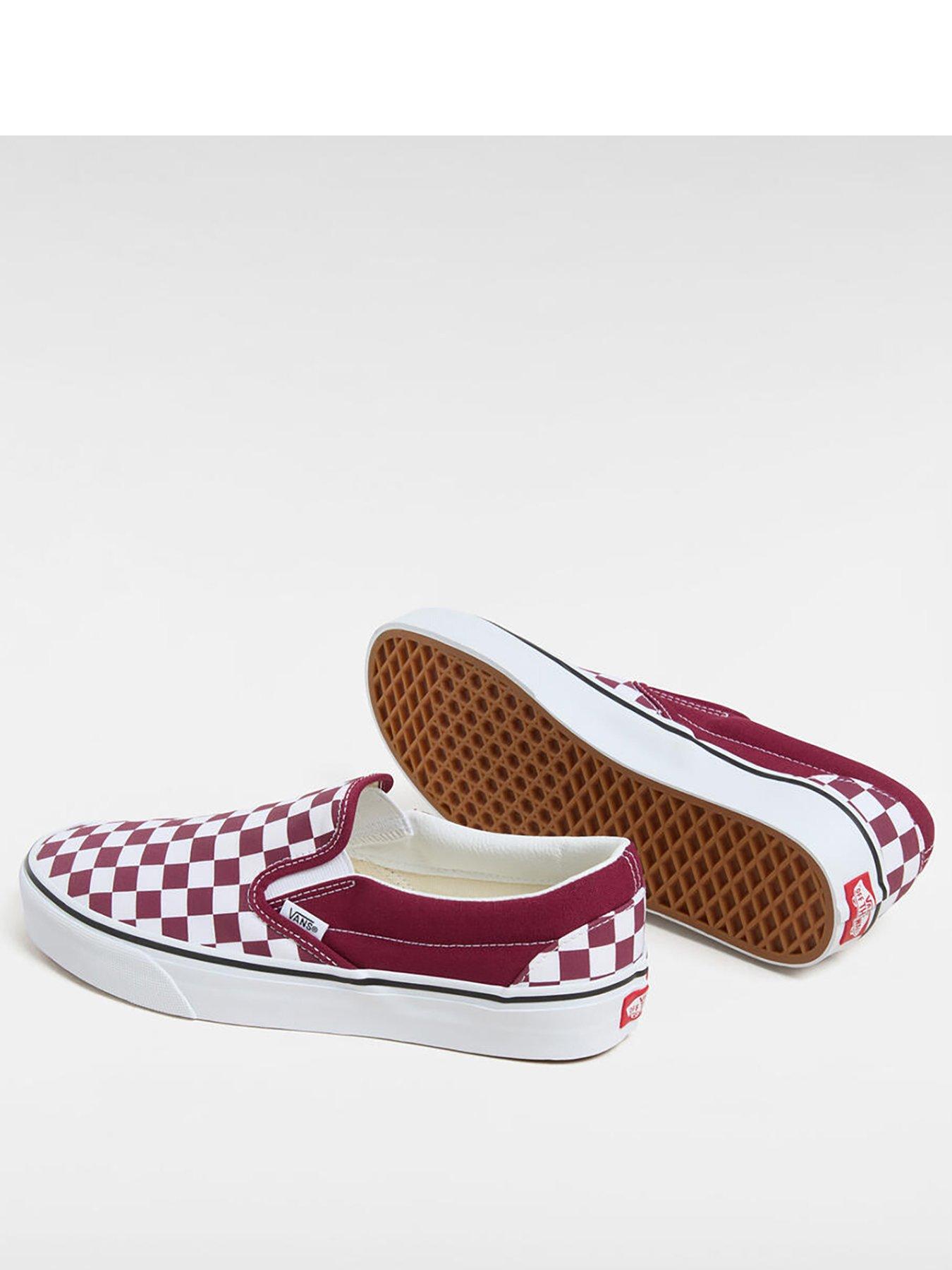  image of vans-womens-classic-slip-on-trainers-red