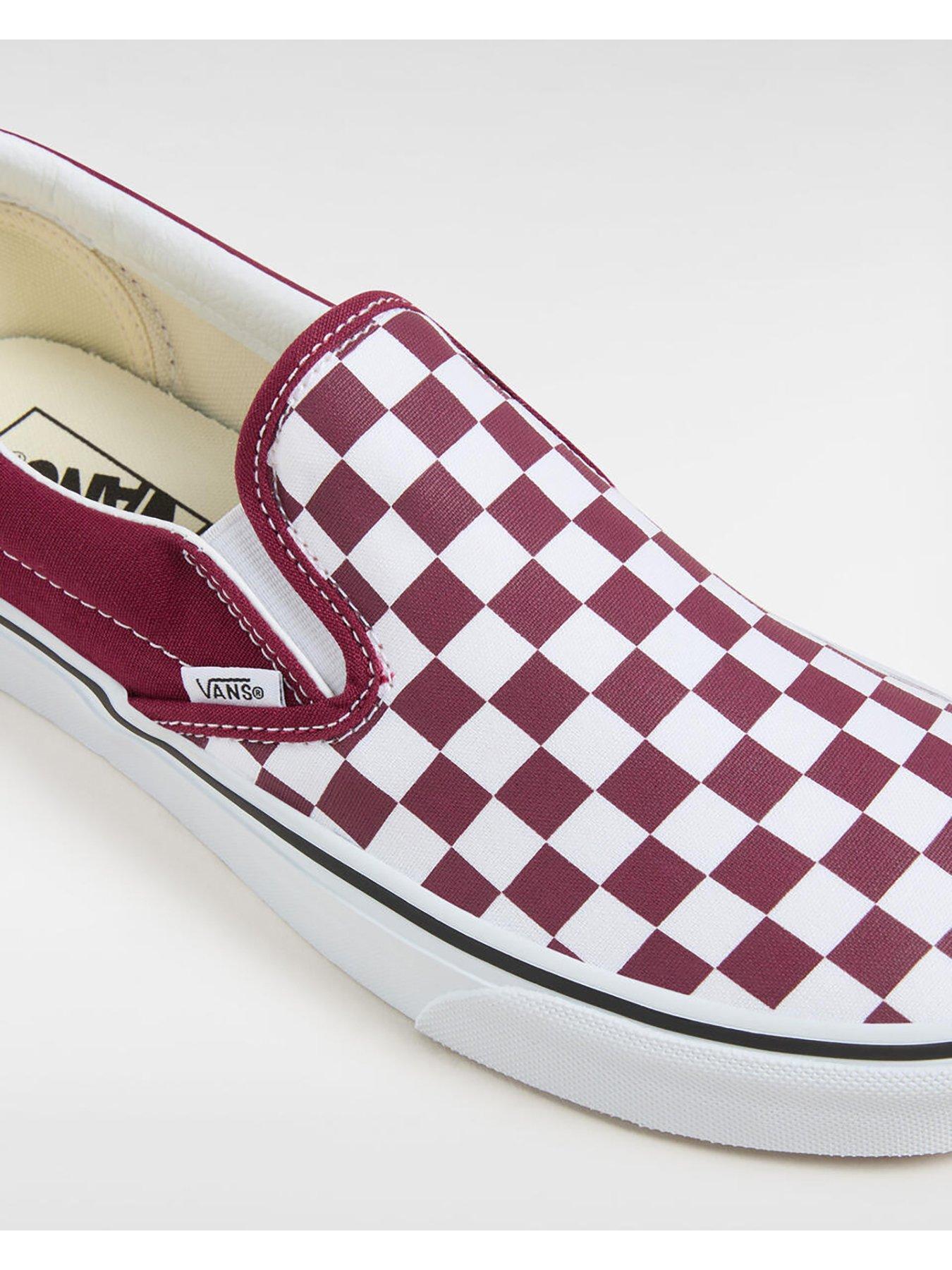  image of vans-womens-classic-slip-on-trainers-red
