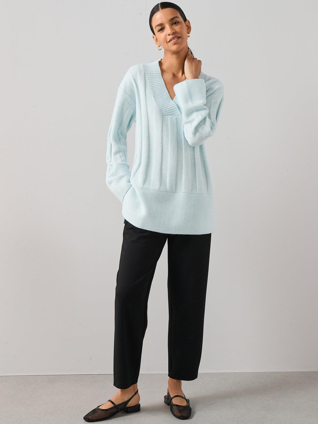 the-very-collection-timeless-yarn-deep-rib-longline-v-neck-jumper-light-blue