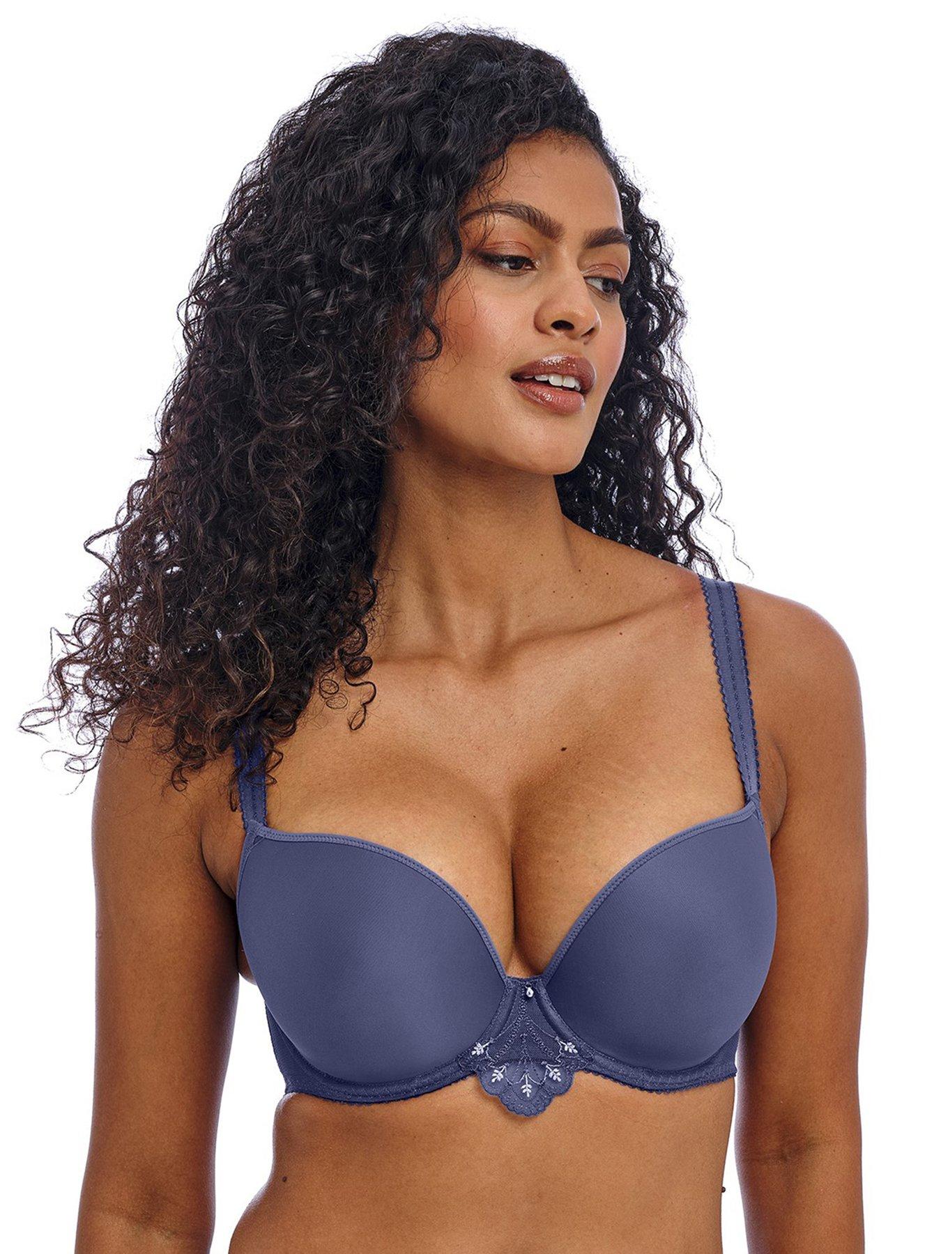 Freya Loveland Underwired Moulded Plunge T- Shirt Bra - Blue