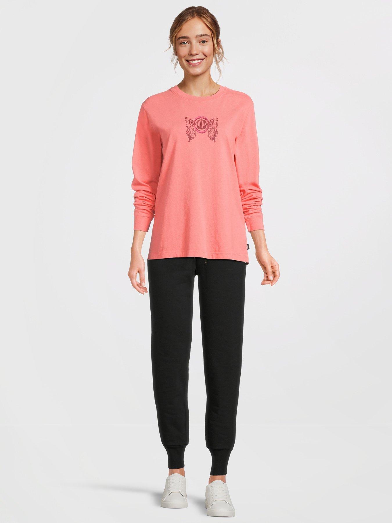  image of vans-womens-ethereal-bff-long-sleeve-tee-pink