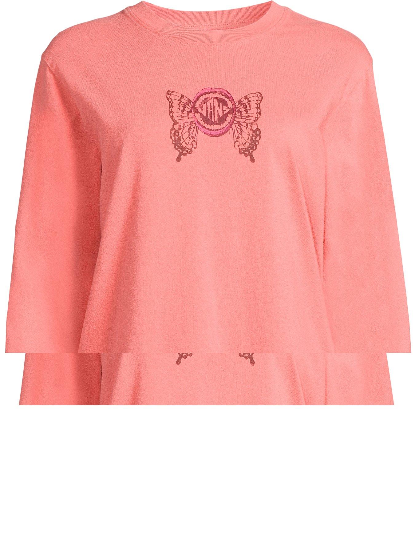  image of vans-womens-ethereal-bff-long-sleeve-tee-pink