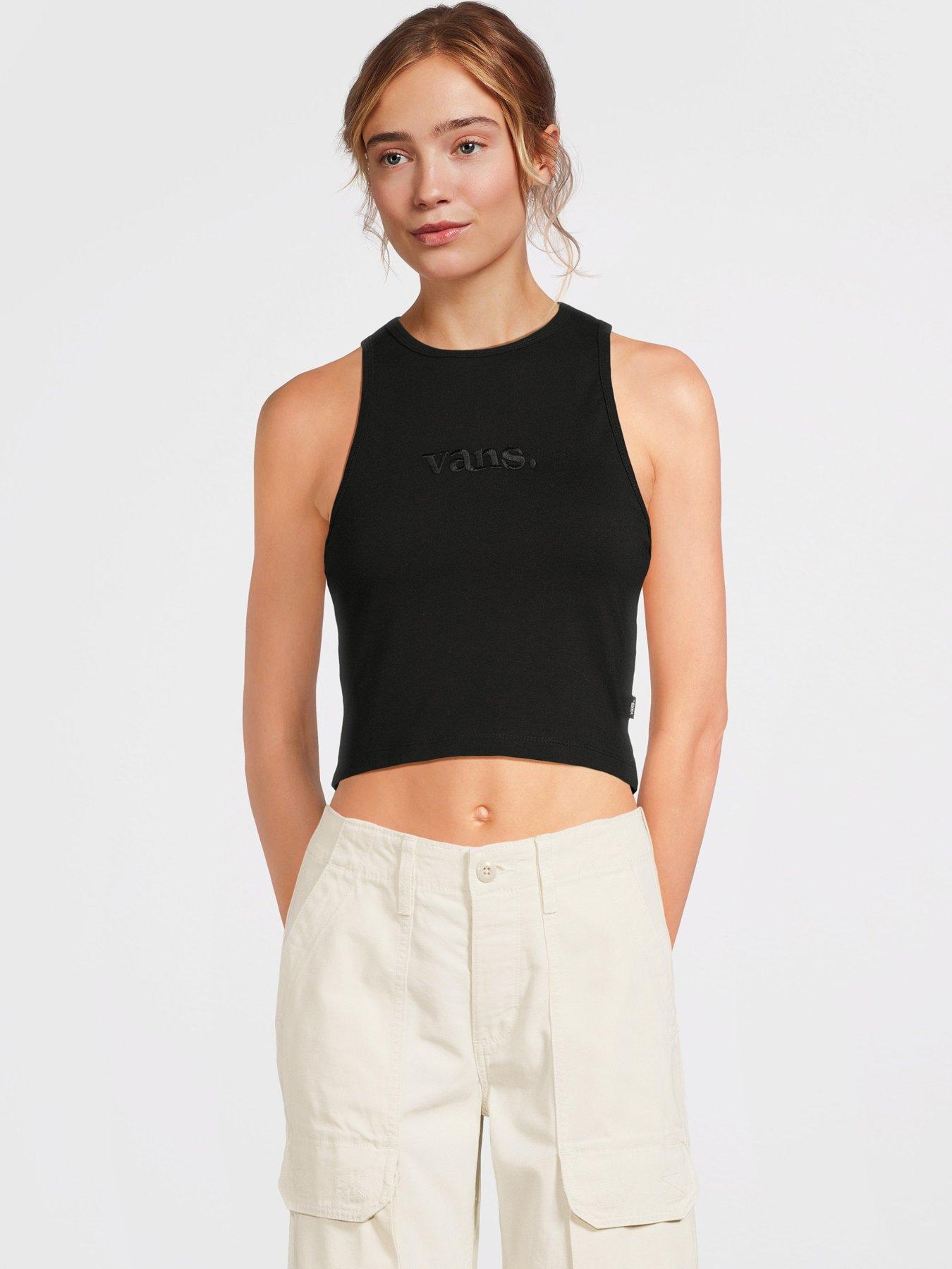 undefined Women's Essential Racer Tank - Black