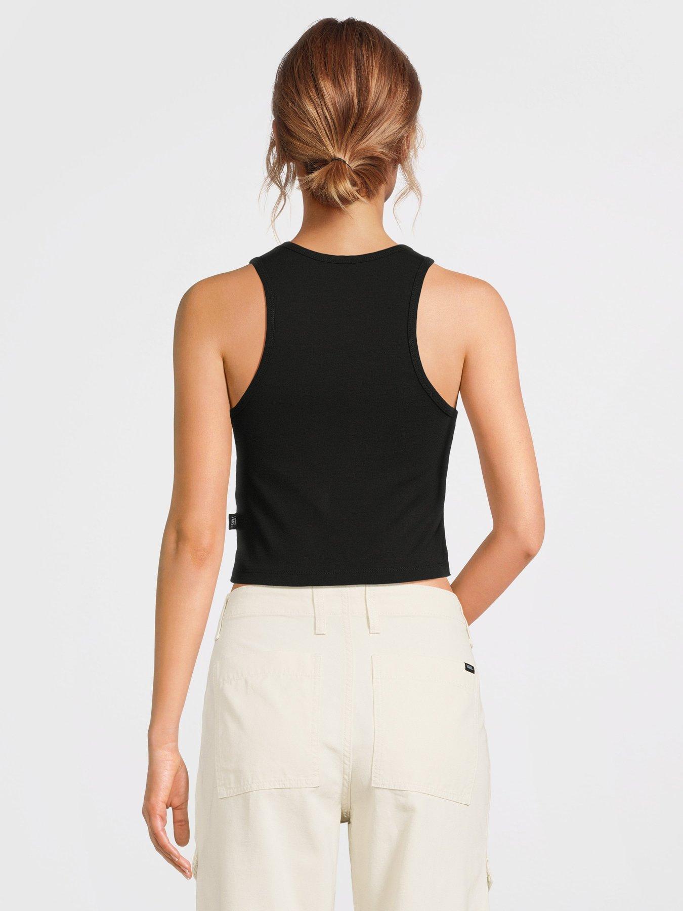 stillFront image of vans-womens-essential-racer-tank-black