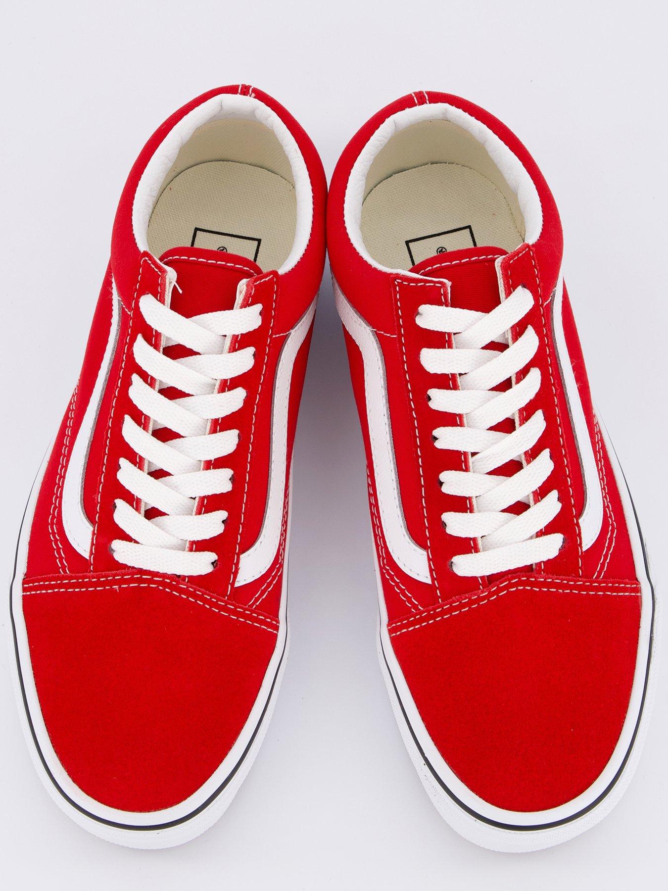  image of vans-womens-old-skool-trainers-red