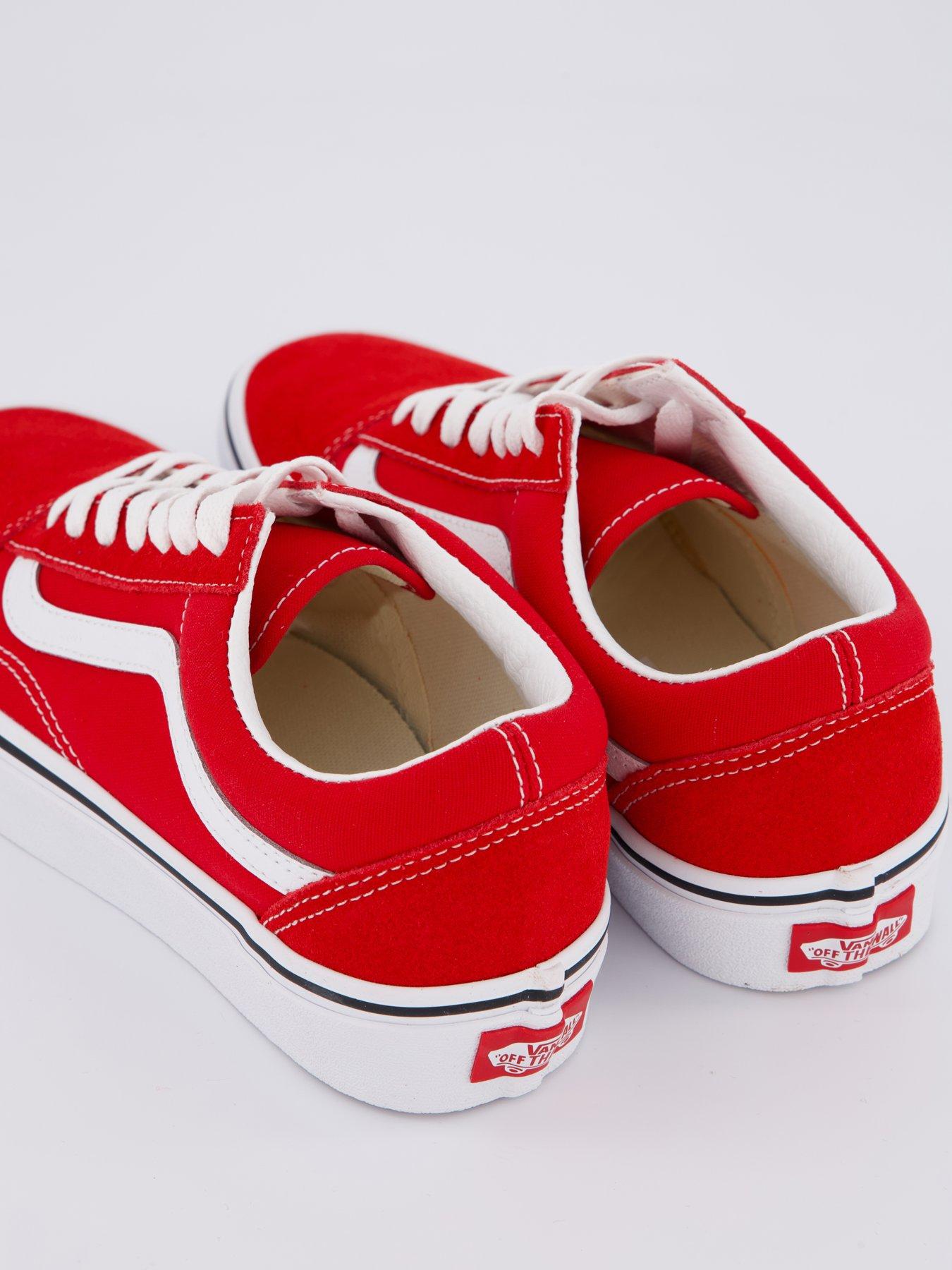  image of vans-womens-old-skool-trainers-red