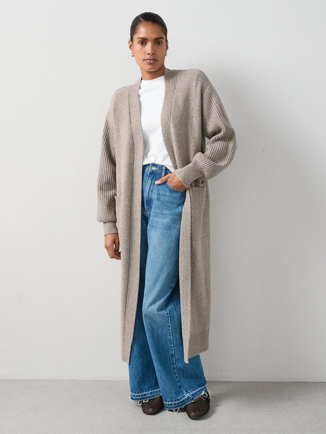 undefined Edge To Edge Maxi Cardigan - Natural