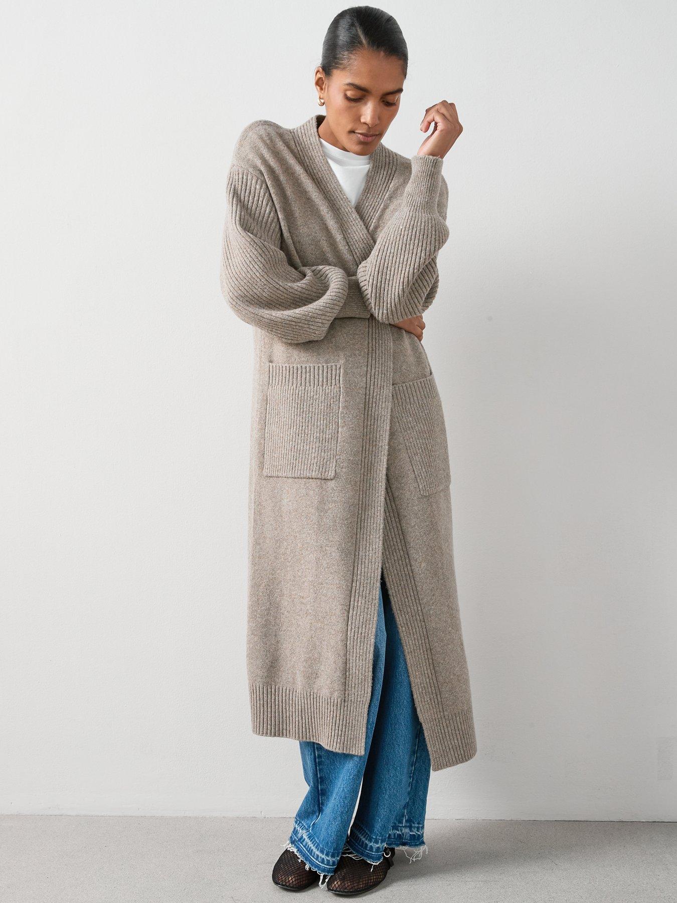 Image 3 of 6 of The Very Collection Edge To Edge Maxi Cardigan - Natural