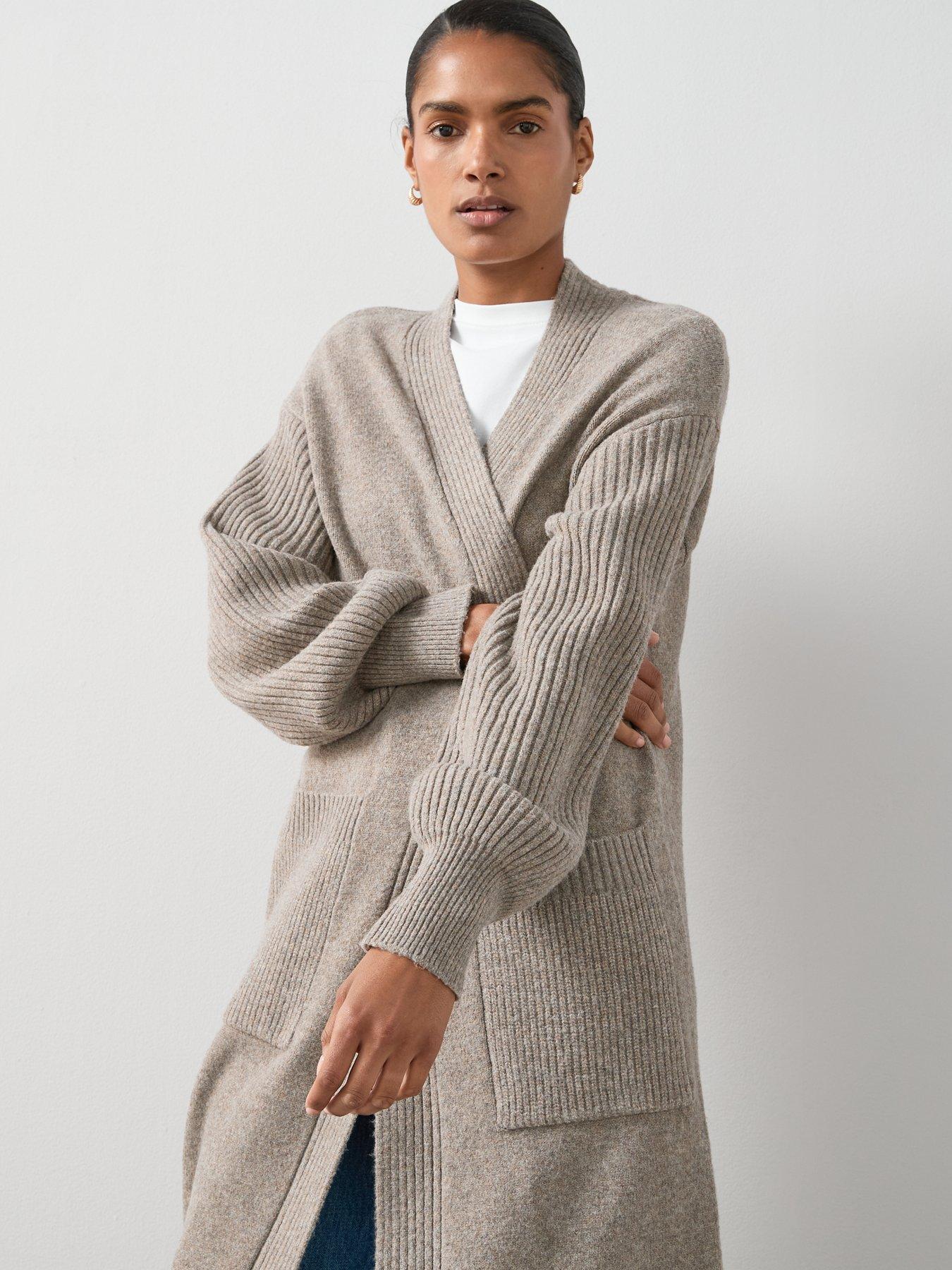 Image 4 of 6 of The Very Collection Edge To Edge Maxi Cardigan - Natural