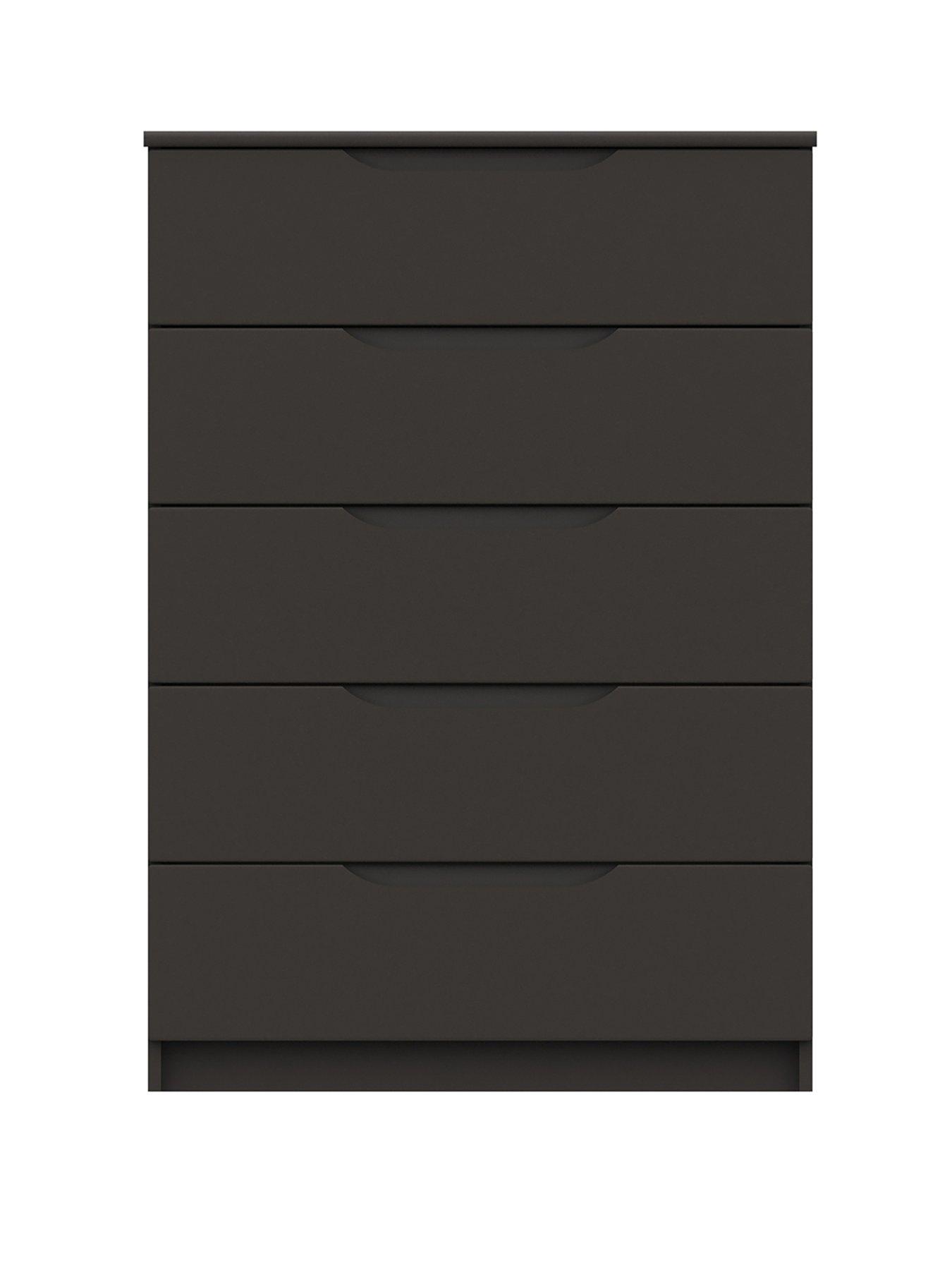 front image of one-call-monaco-ready-assemblednbsp5-drawer-bedroom-chest-dark-grey-gloss
