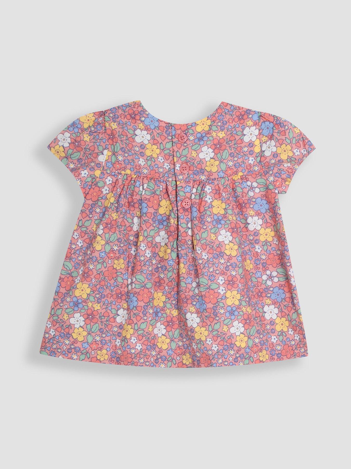  image of jojo-maman-bebe-girls-2-piece-bunny-applique-blouse-leggings-set-pink