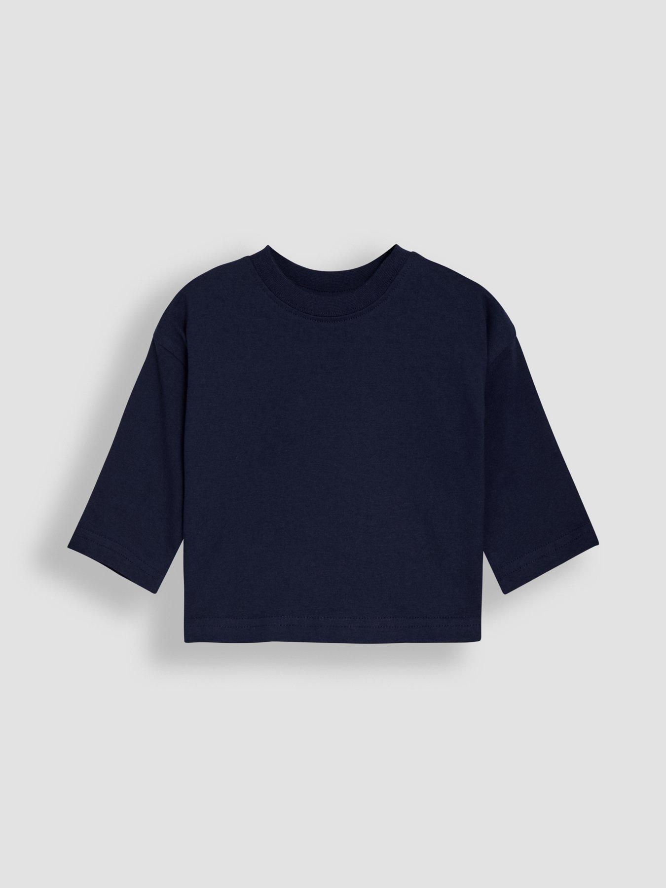 Image 4 of 5 of JoJo Maman Bebe Baby Boys 2-Piece Stripe Dungarees &amp; Top Set - Navy