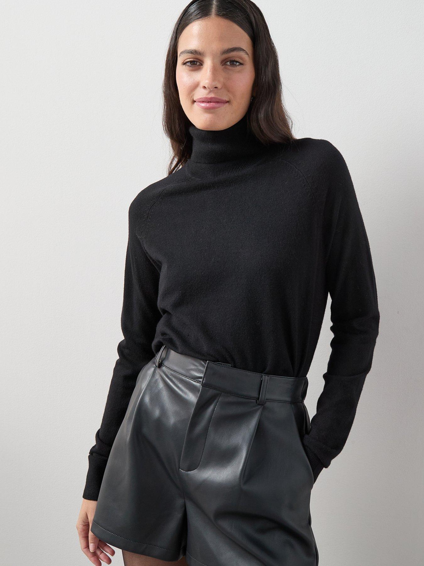 The Very Collection Classic Comfort Roll Neck Jumper - Black