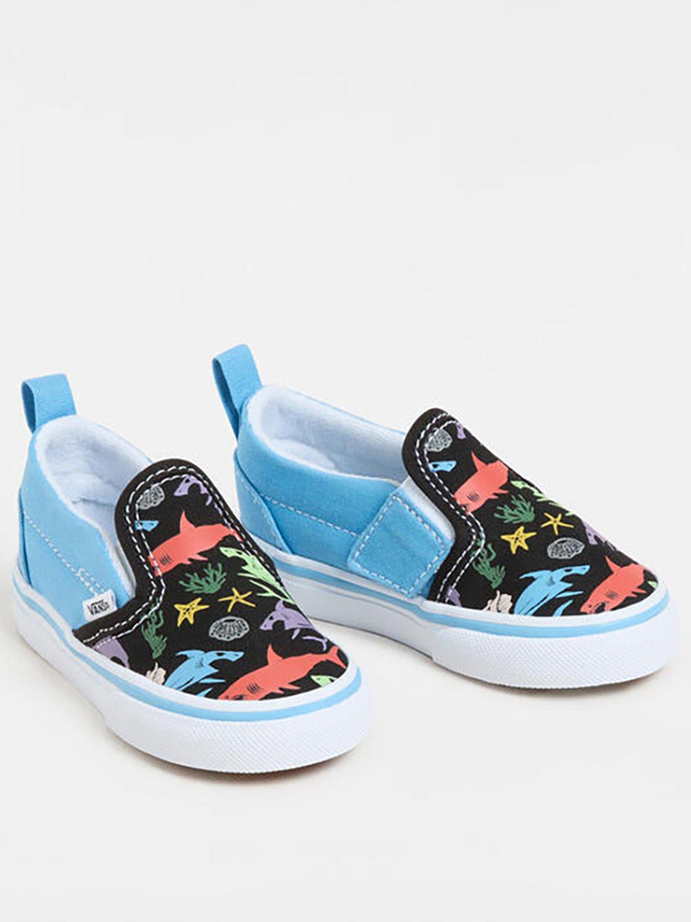  image of vans-toddler-slip-on-v-trainers-blue