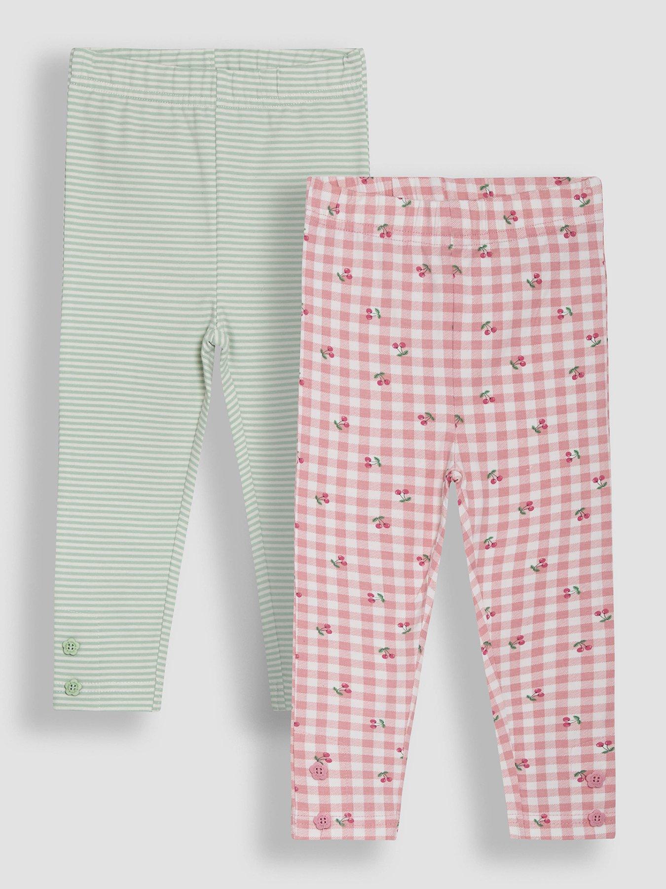jojo-maman-bebe-girls-2-pack-cherry-gingham-leggings-pink