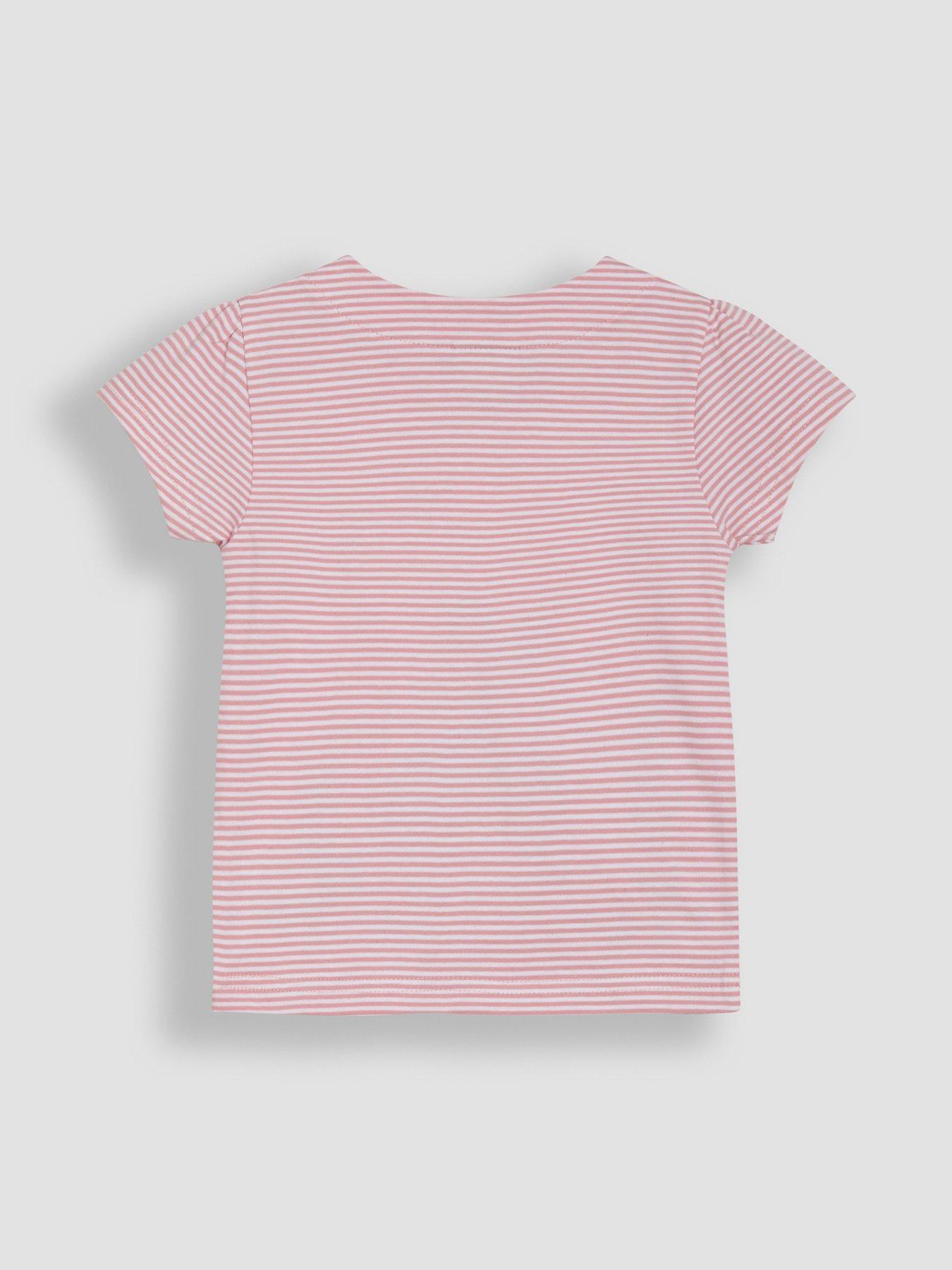  image of jojo-maman-bebe-girls-strawberry-applique-t-shirt-pink