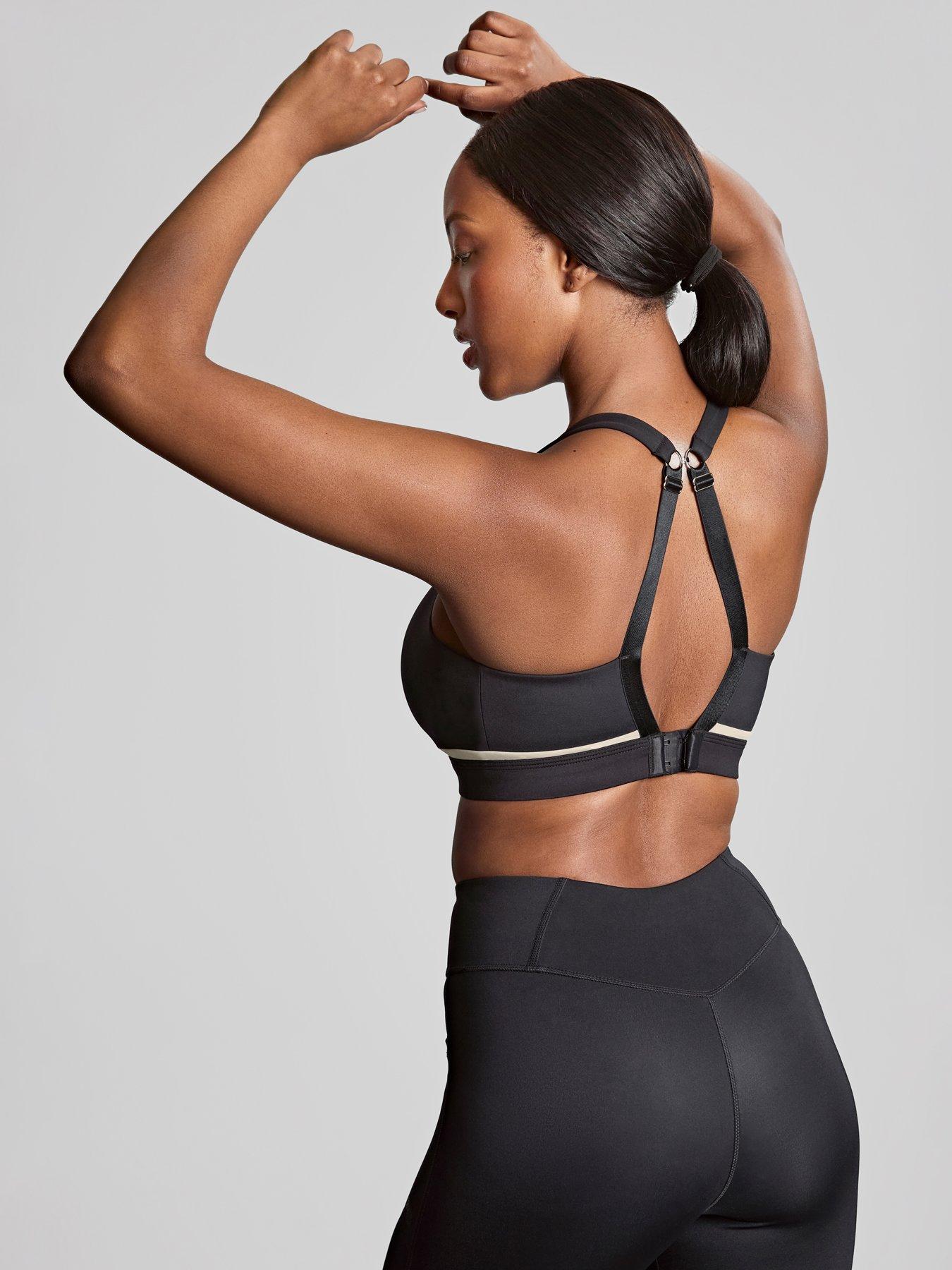  image of panache-freedom-black-chalk-non-wired-non-padded-sports-bra-blackchalk