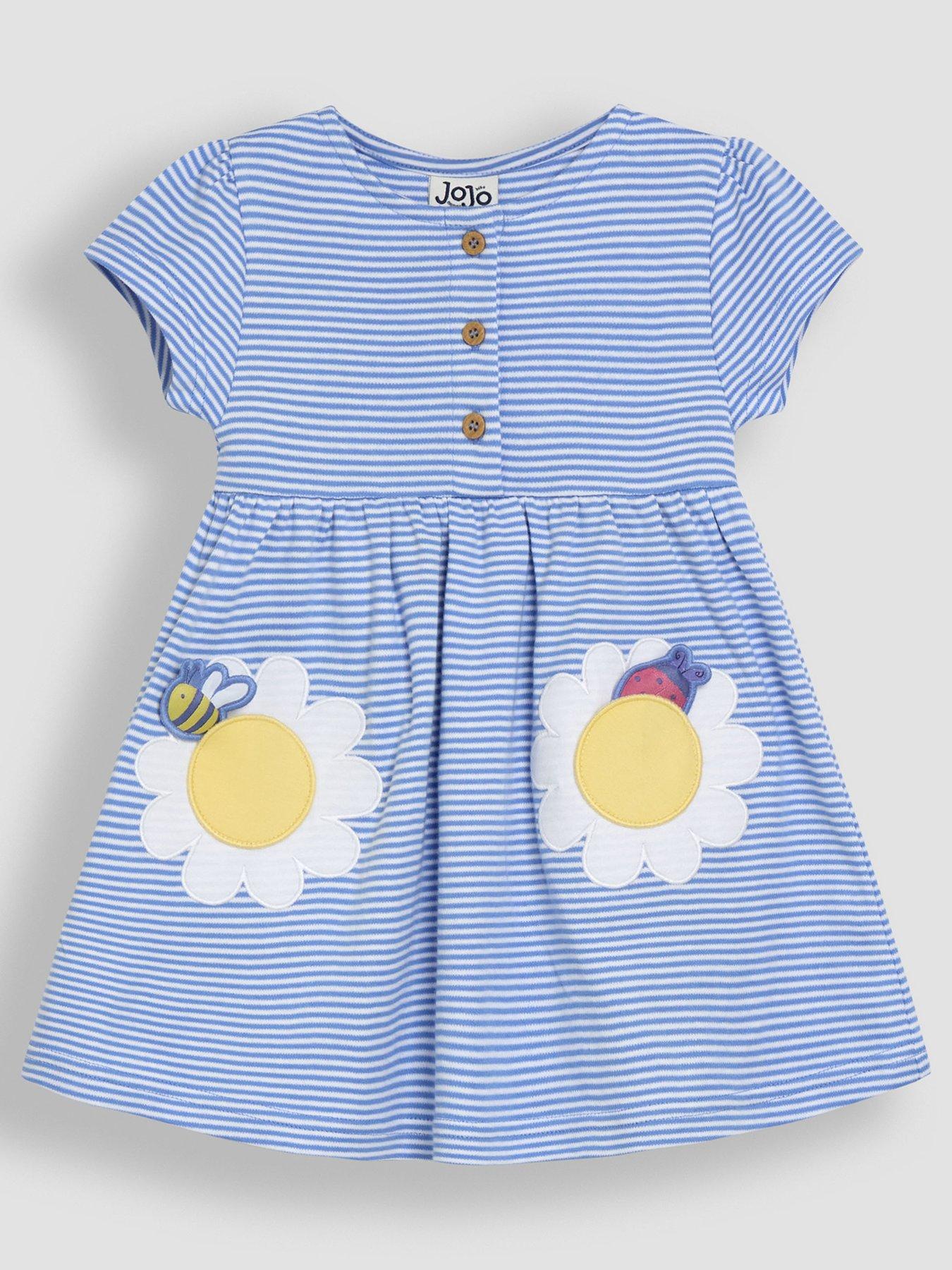 jojo-maman-bebe-girls-daisy-applique-pockets-button-front-dress-blue