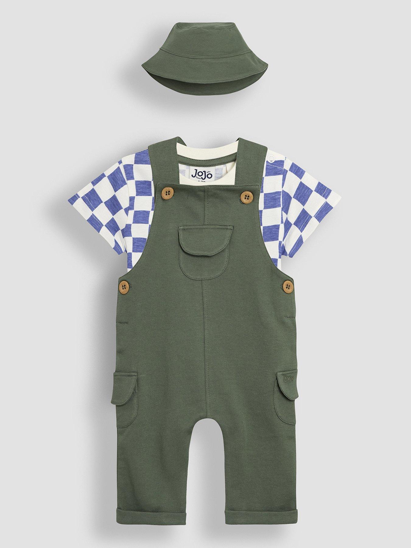 jojo-maman-bebe-baby-boys-3-piece-cargo-dungarees-t-shirt-set-with-hat-khaki