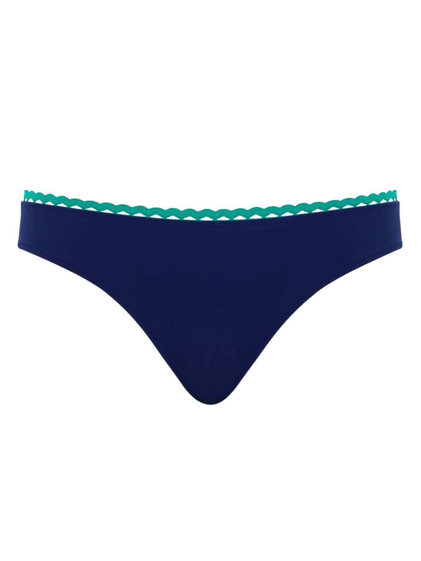  image of panache-swim-ric-rac-navy-brazilian-bikini-bottom-ric-rac-navy