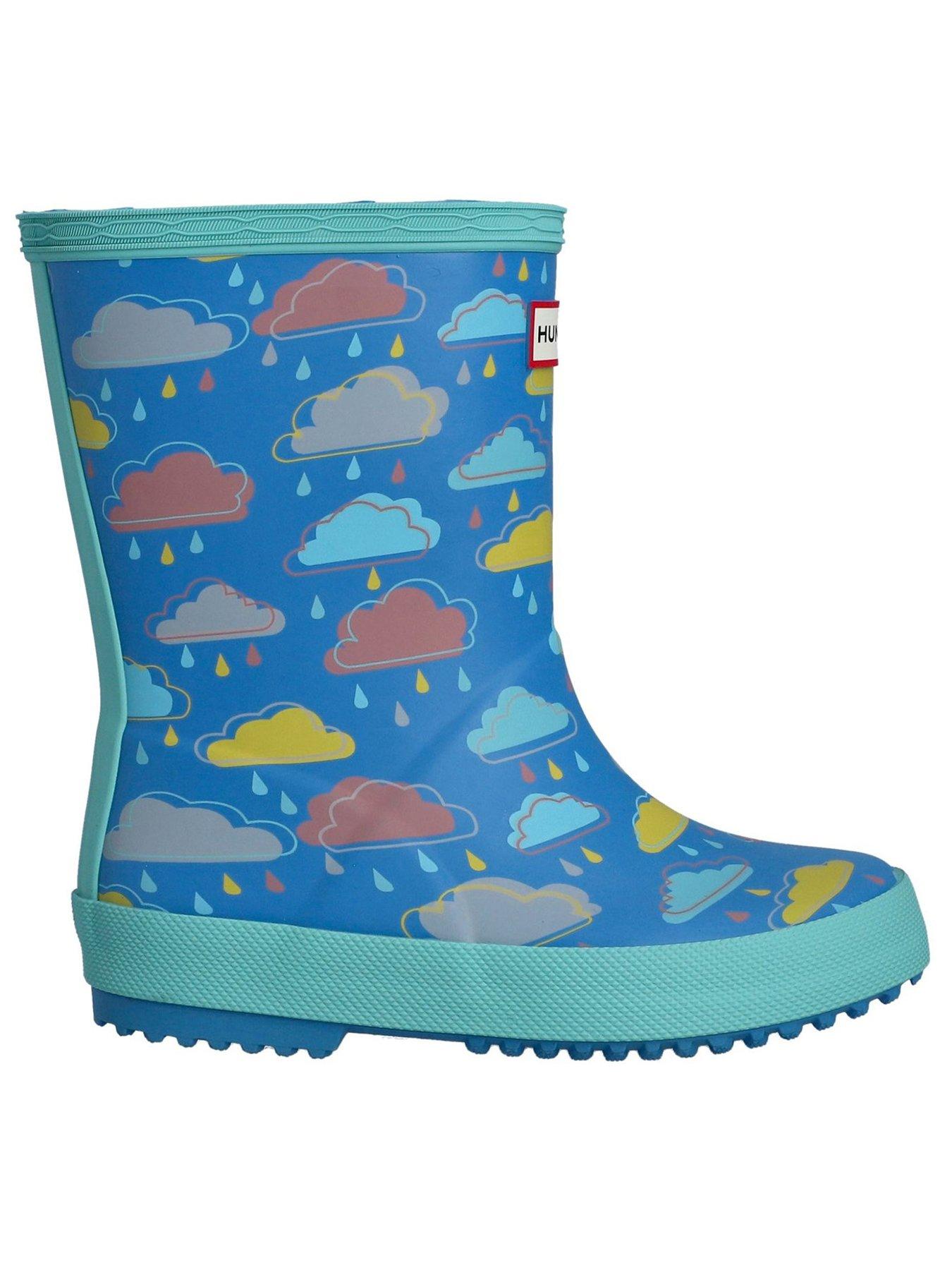 Image 1 of 2 of Hunter Kids First Rain Cloud Print Boot