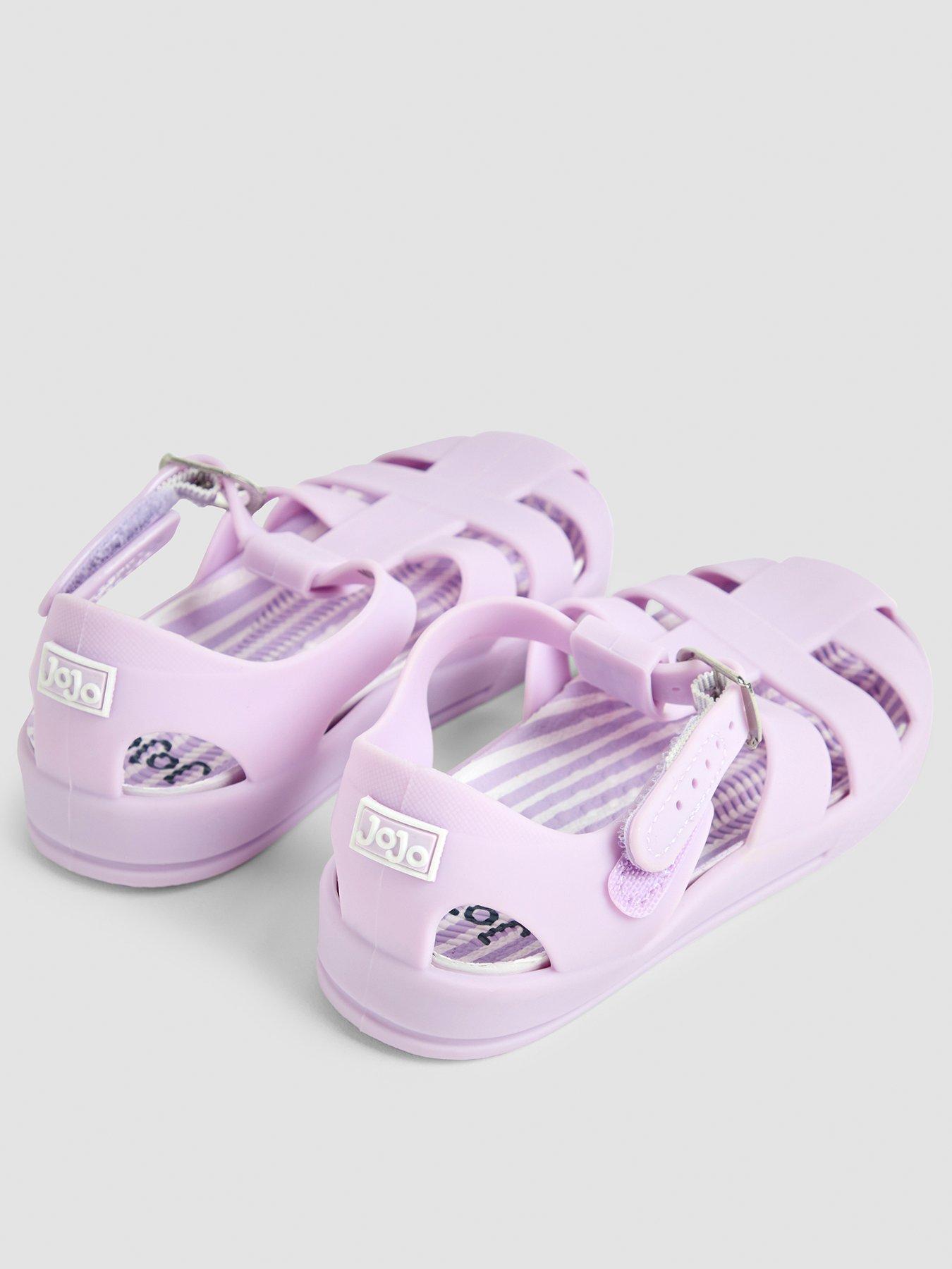  image of jojo-maman-bebe-girls-jelly-sandals-purple