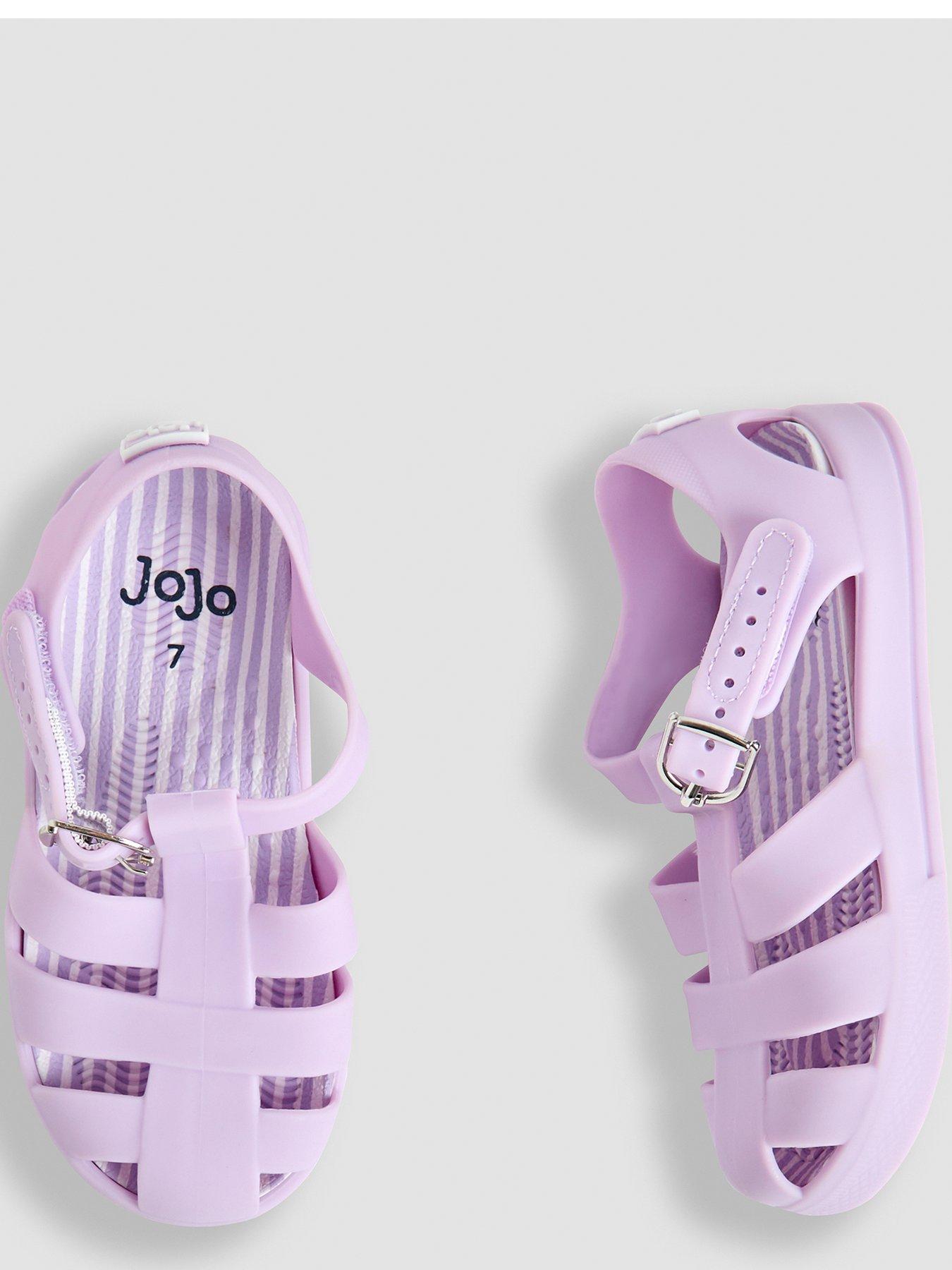  image of jojo-maman-bebe-girls-jelly-sandals-purple