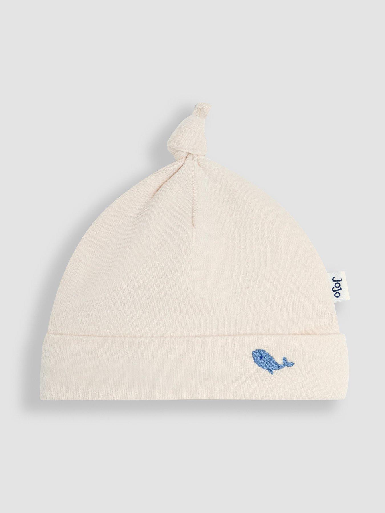  image of jojo-maman-bebe-baby-boys-2-pack-embroidered-whale-sleepsuit-amp-hat-set-beige