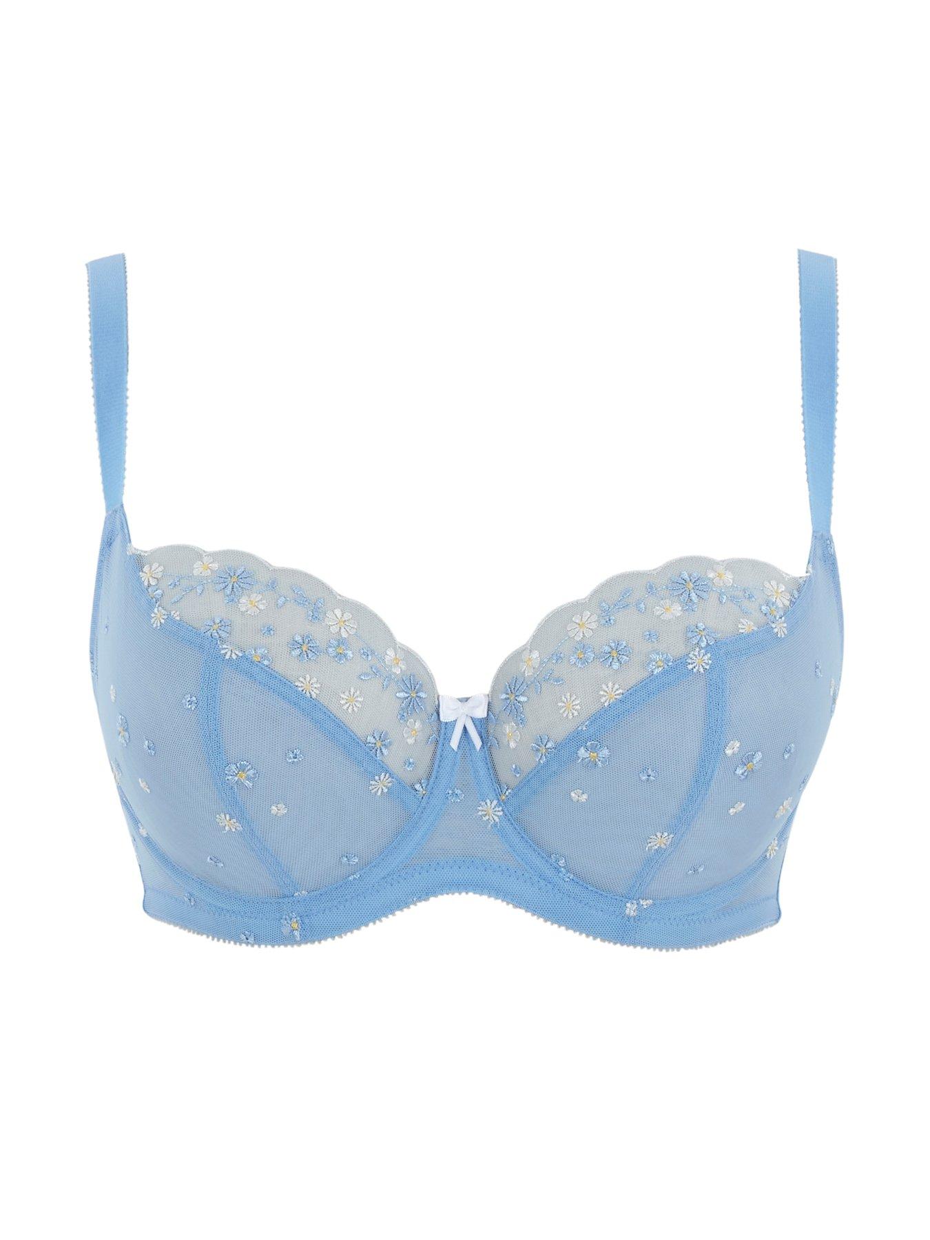  image of panache-pale-blue-daisy-blossom-wired-balcony-bra-daisy-chain