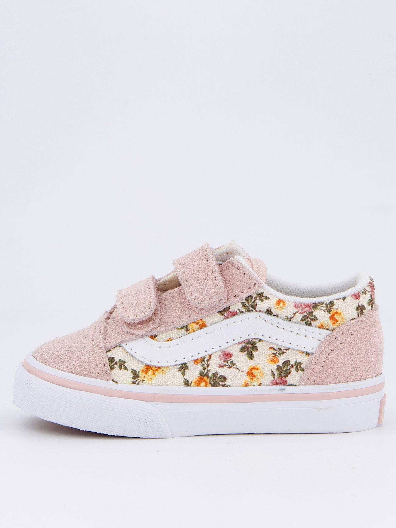 vans-toddler-girls-old-skool-floral-print-v-trainers-pink