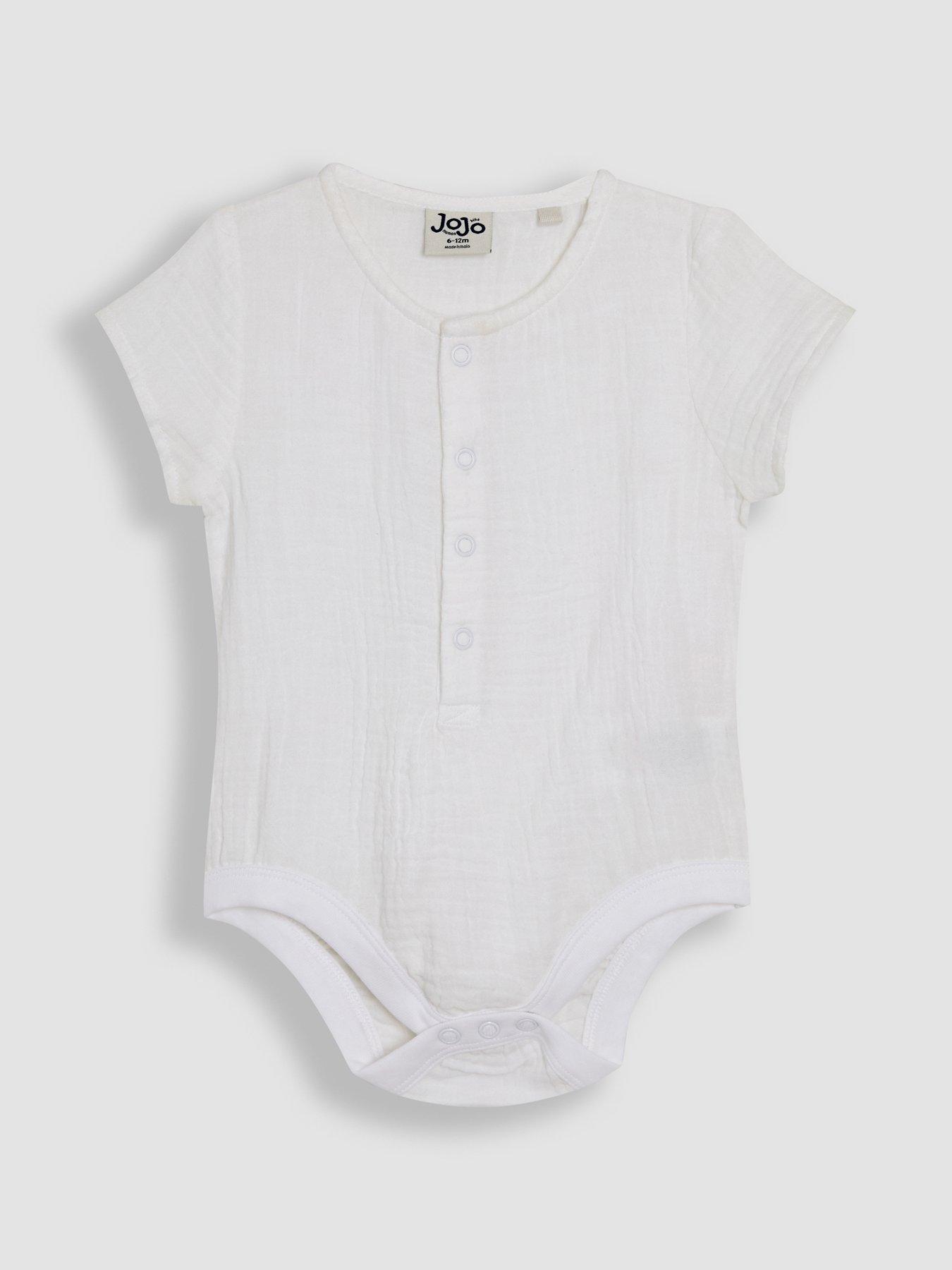  image of jojo-maman-bebe-boys-2-piece-cheesecloth-dungarees-bodysuit-set-green