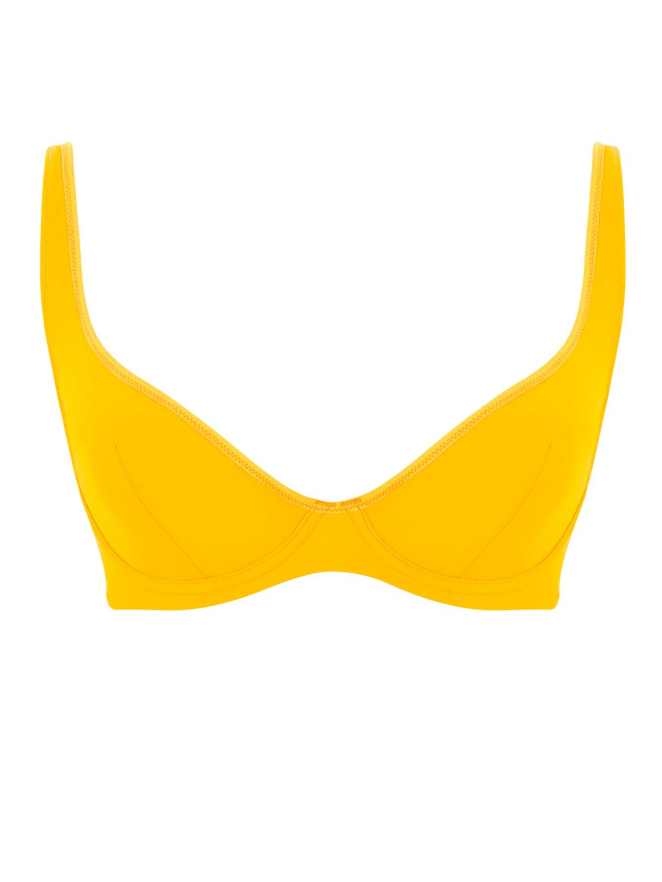  image of panache-swim-idol-buttercup-yellow-billie-bikini-top-idol-buttercup