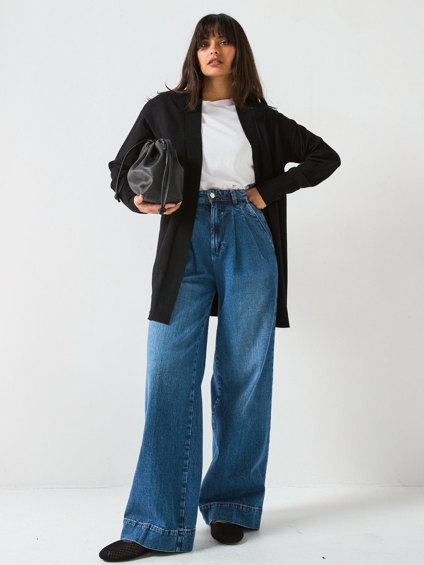 Image 3 of 5 of V by Very Classic Comfort Edge To Edge Cardigan - Black