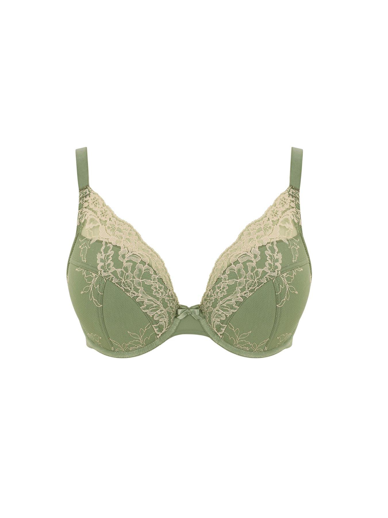  image of panache-ana-sage-high-apex-wired-plunge-bra-sagesand