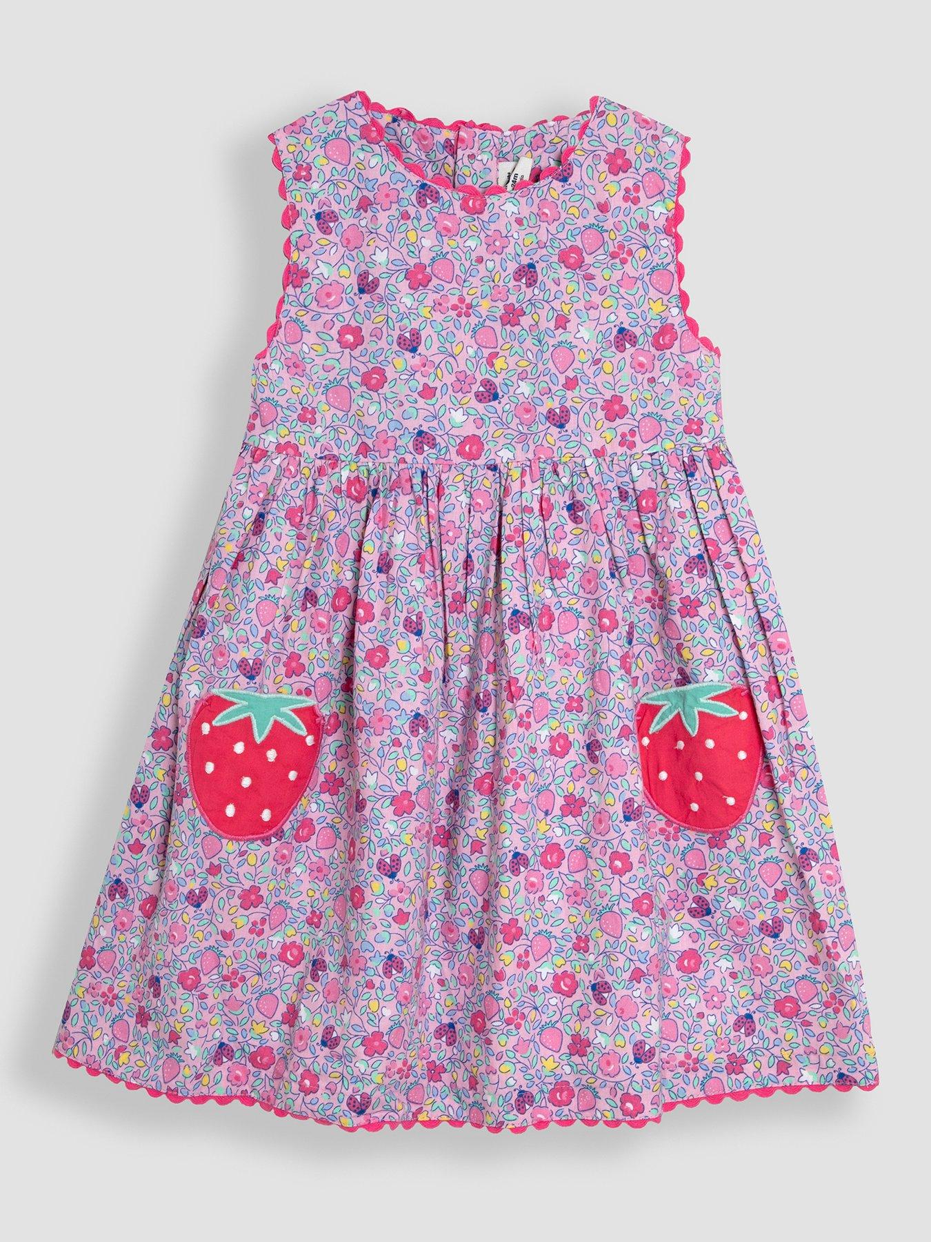jojo-maman-bebe-girls-floral-strawberry-pockets-summer-dress-pink