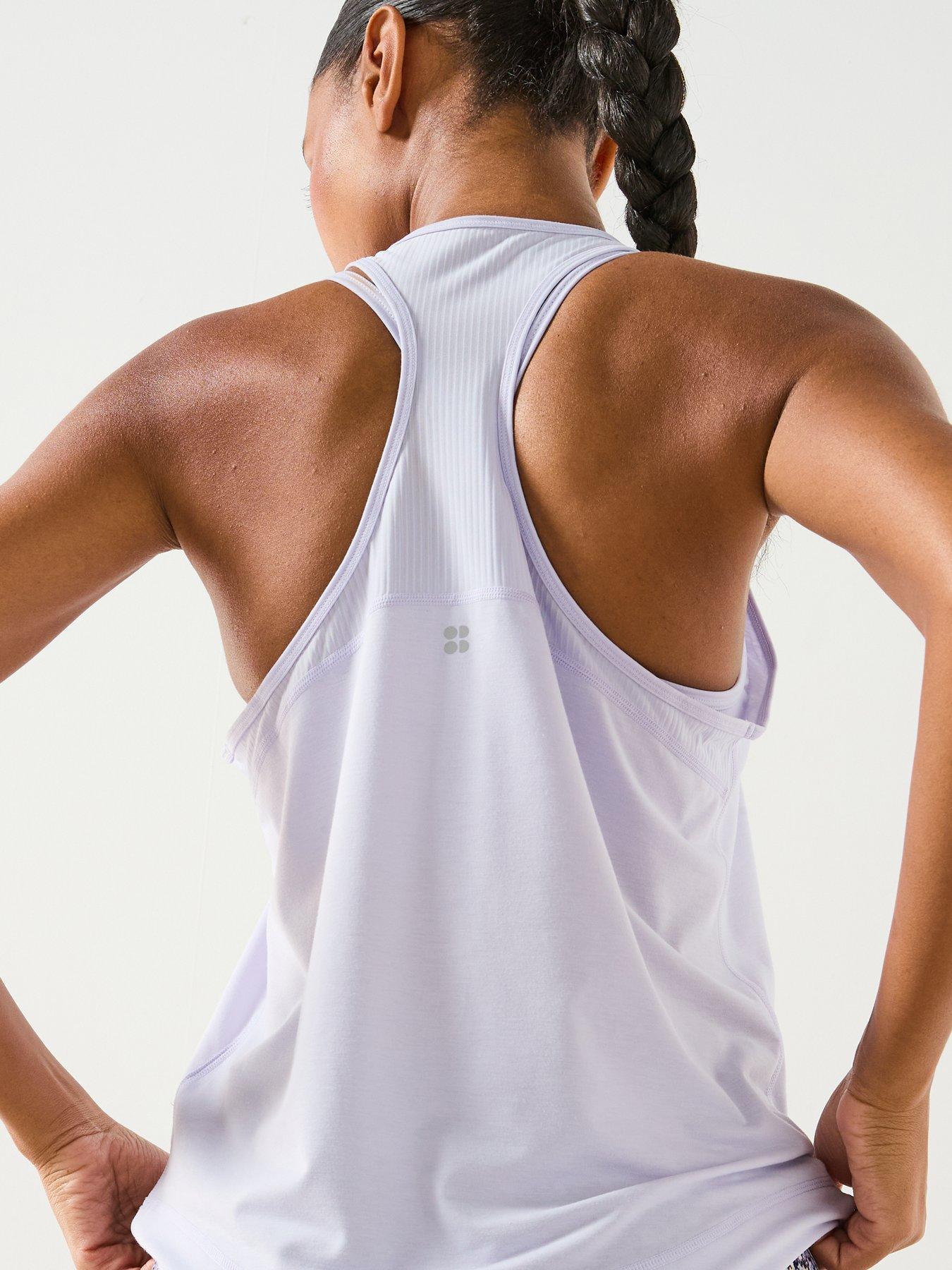 Image 5 of 6 of Sweaty Betty Womens Running Breathe Easy Run Tank Top - Purple