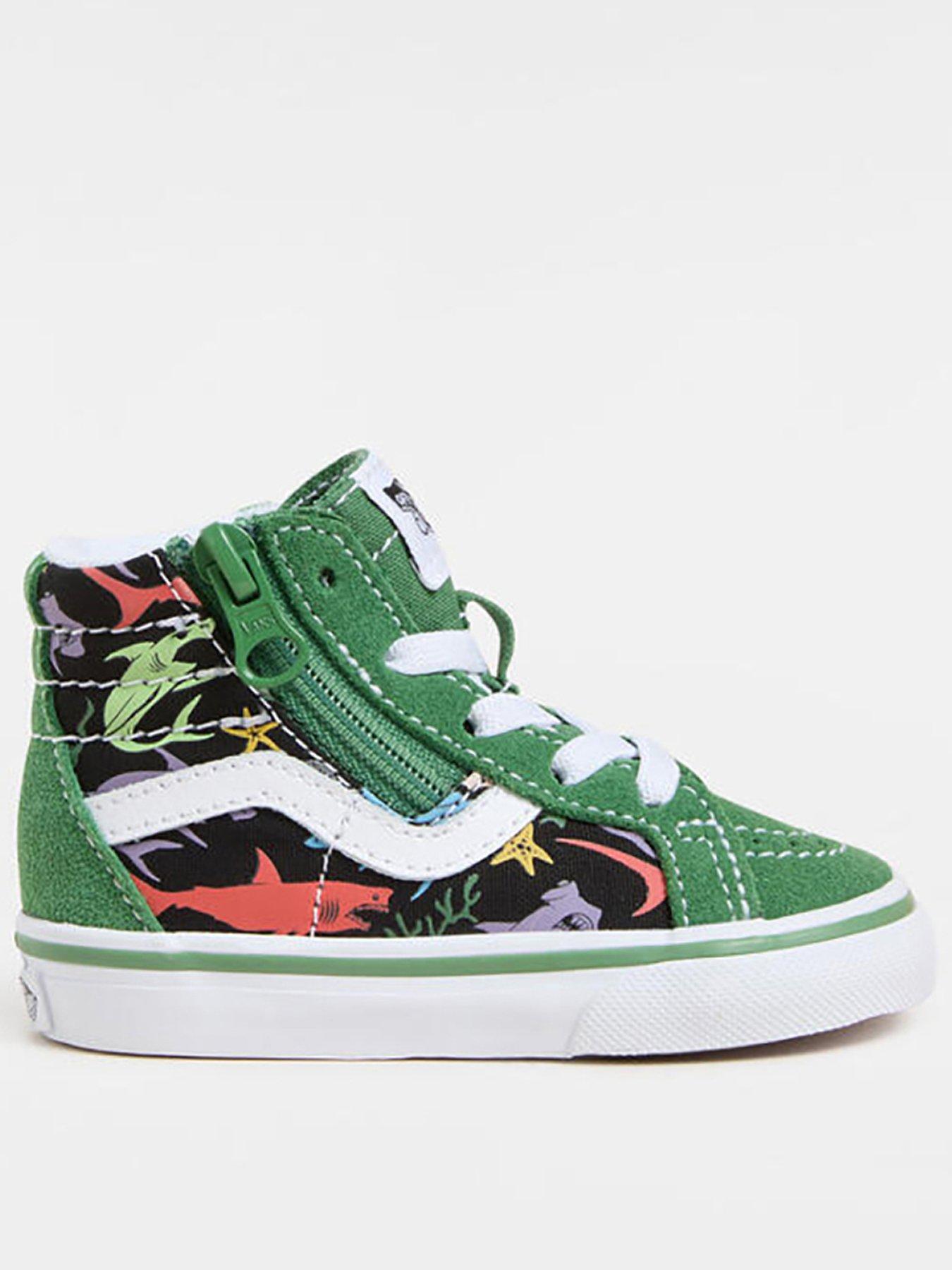 Vans Toddler Sk8-Hi Reissue Side Zip Trainers Green Littlewoods