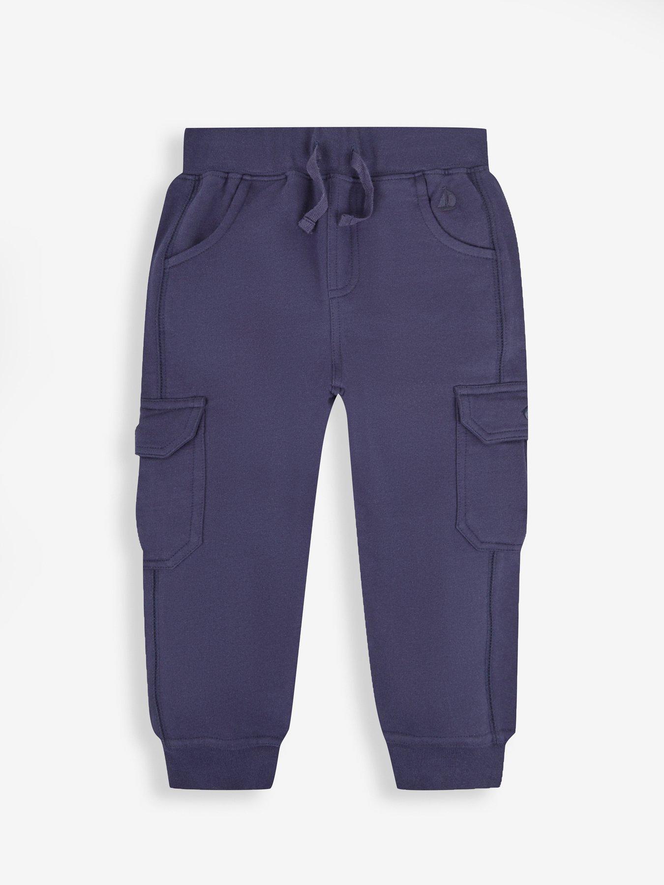  image of jojo-maman-bebe-boys-2-pack-cargo-joggers-blue