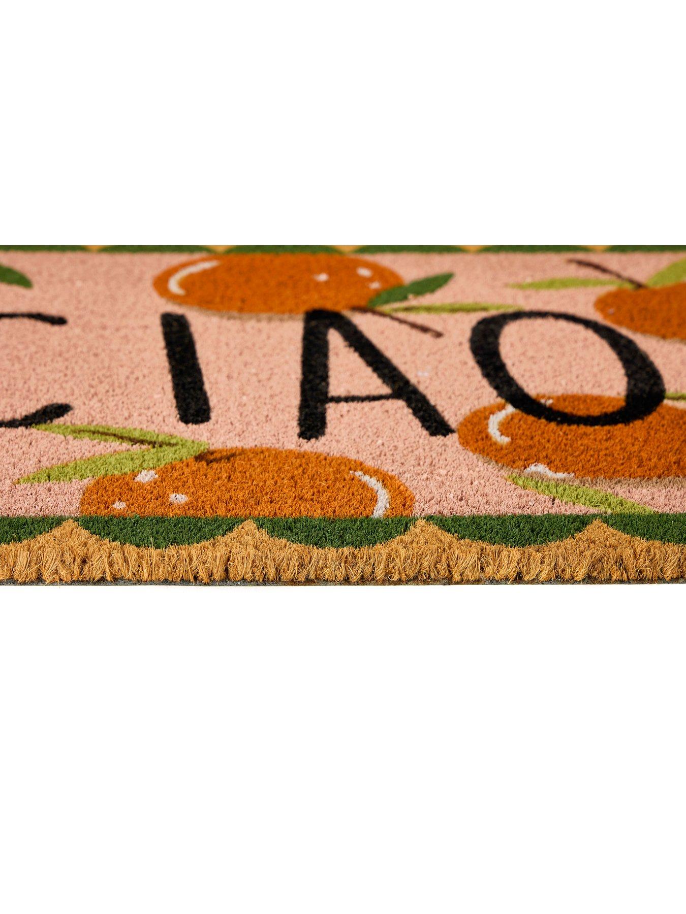 image of very-home-mandarin-ciao-doormat-45x75cm-orange
