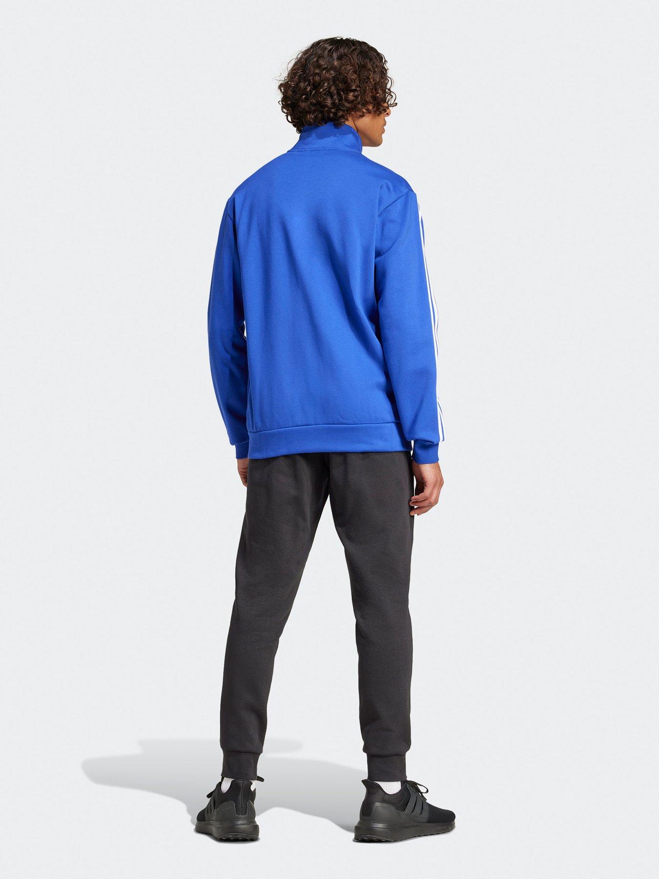 Image 2 of 5 of adidas Sportswear Men's Basic 3-stripes Fleece Track Suit - Blue