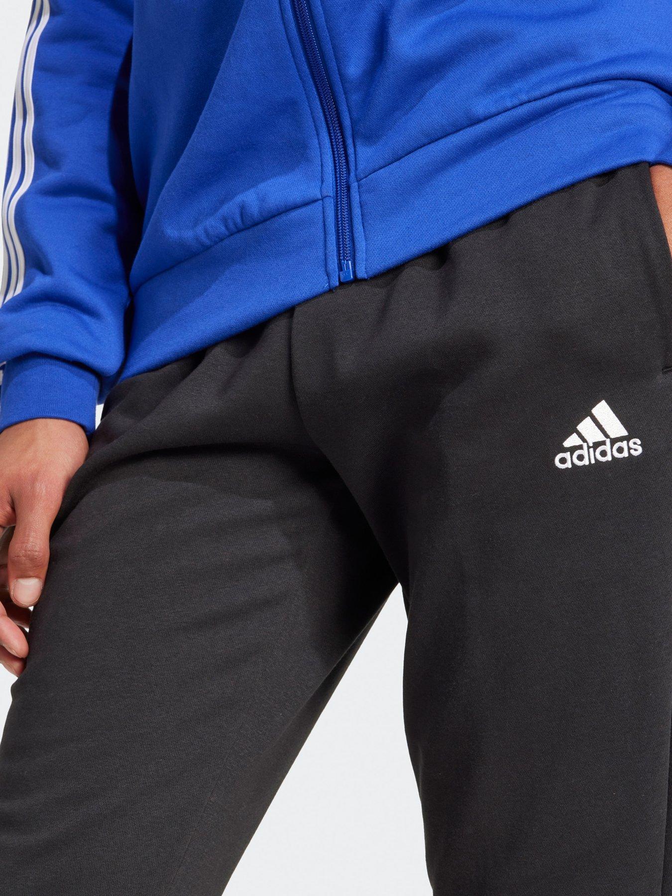 Image 4 of 5 of adidas Sportswear Men's Basic 3-stripes Fleece Track Suit - Blue