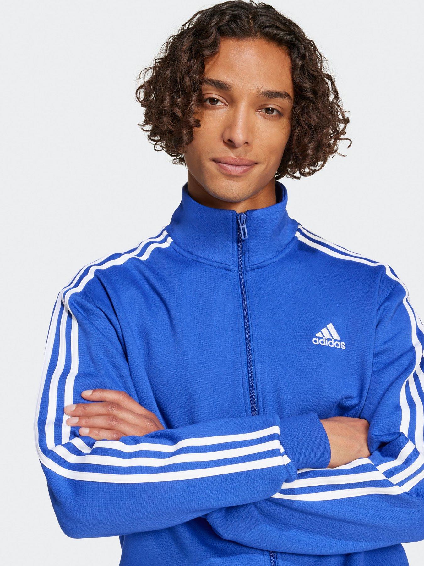 Image 5 of 5 of adidas Sportswear Men's Basic 3-stripes Fleece Track Suit - Blue