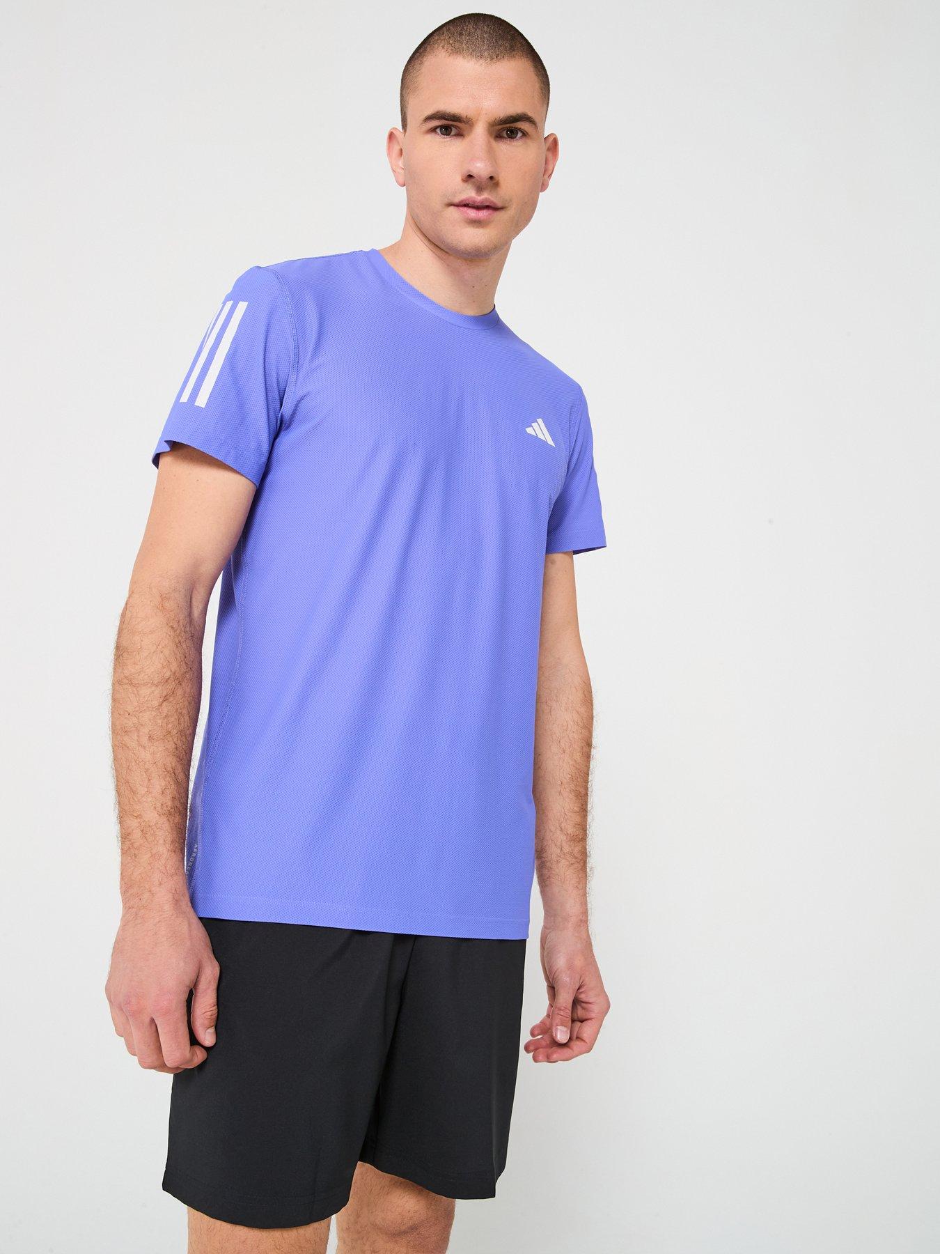  image of adidas-mens-own-the-run-t-shirt-blue