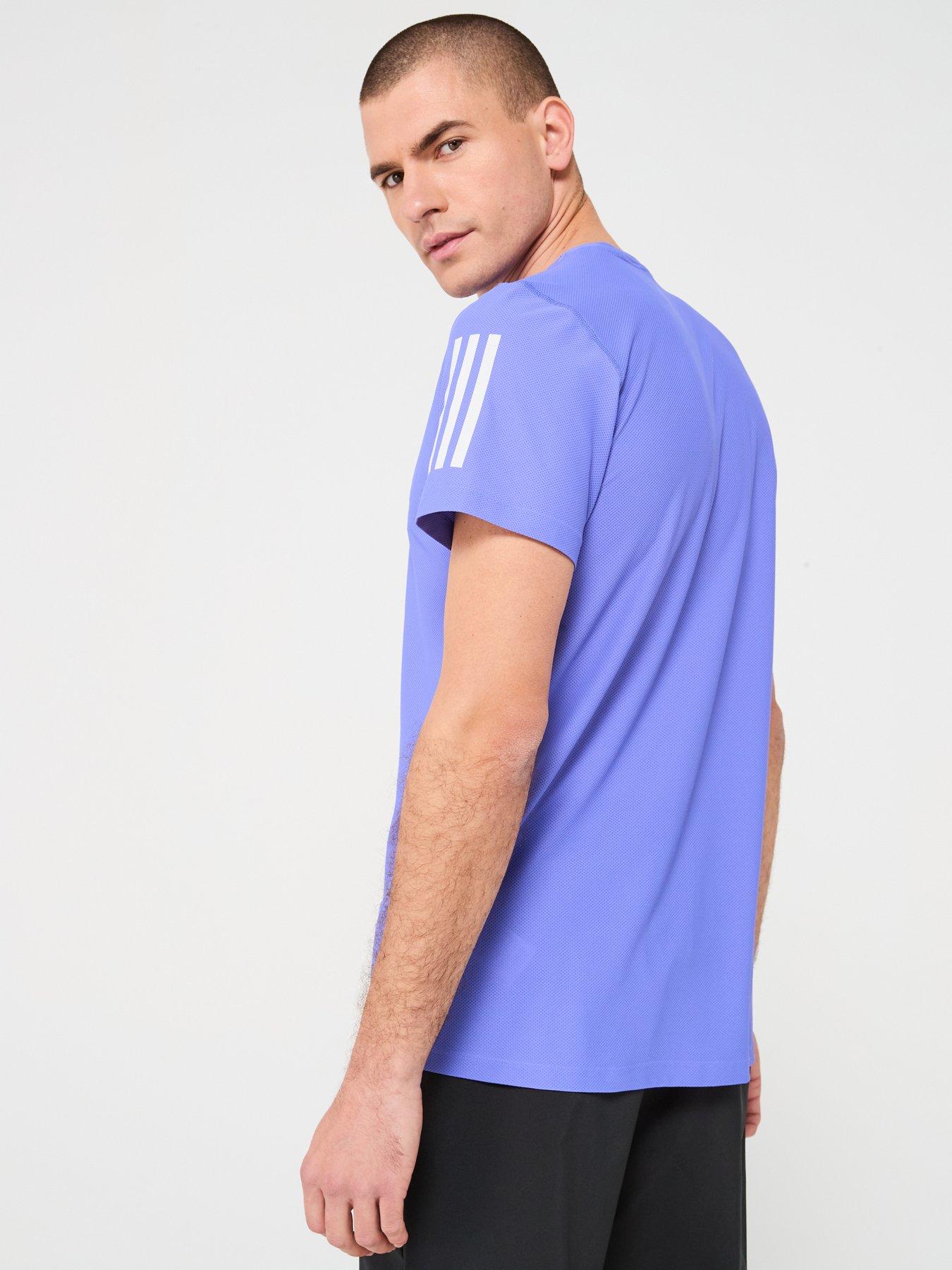  image of adidas-mens-own-the-run-t-shirt-blue