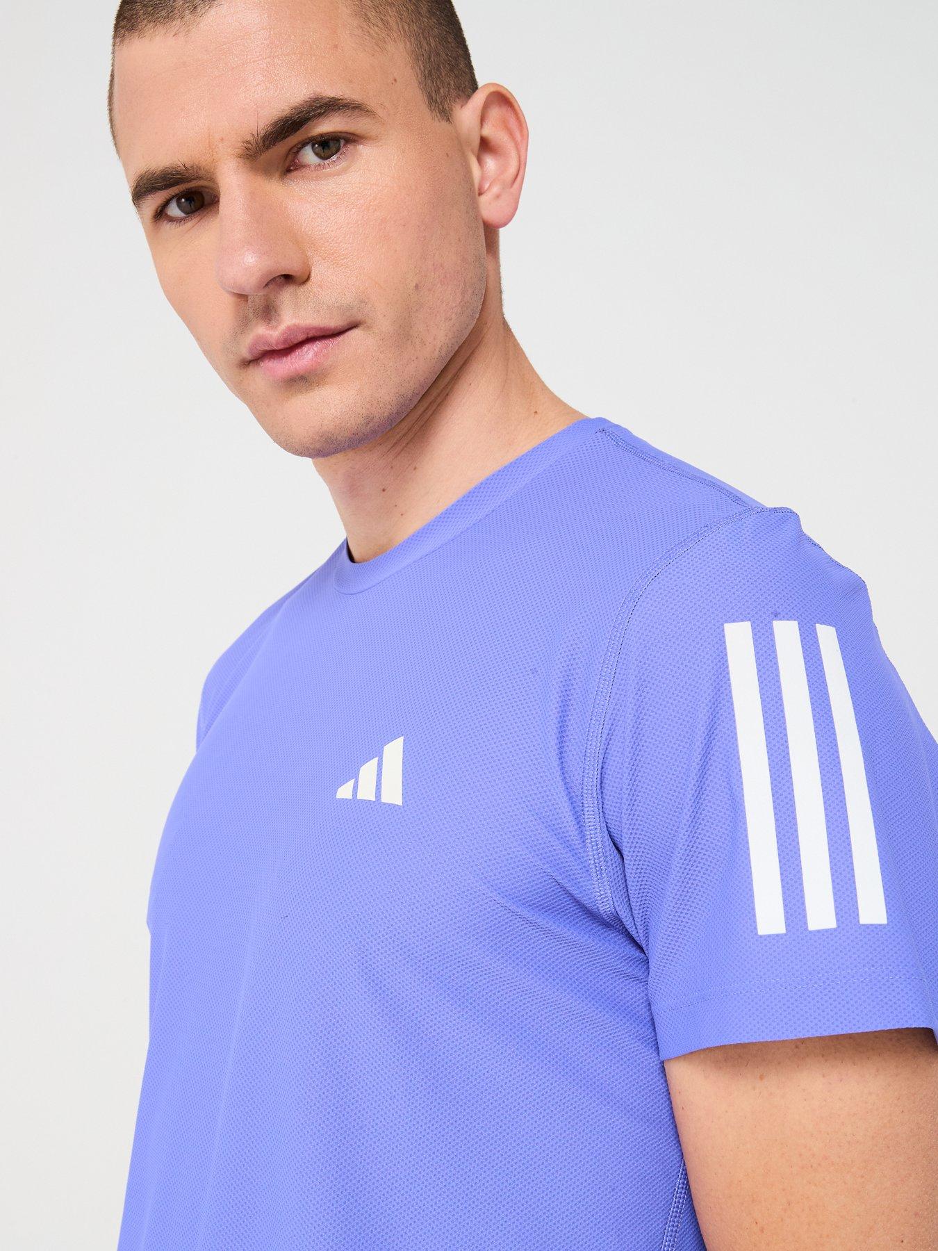  image of adidas-mens-own-the-run-t-shirt-blue