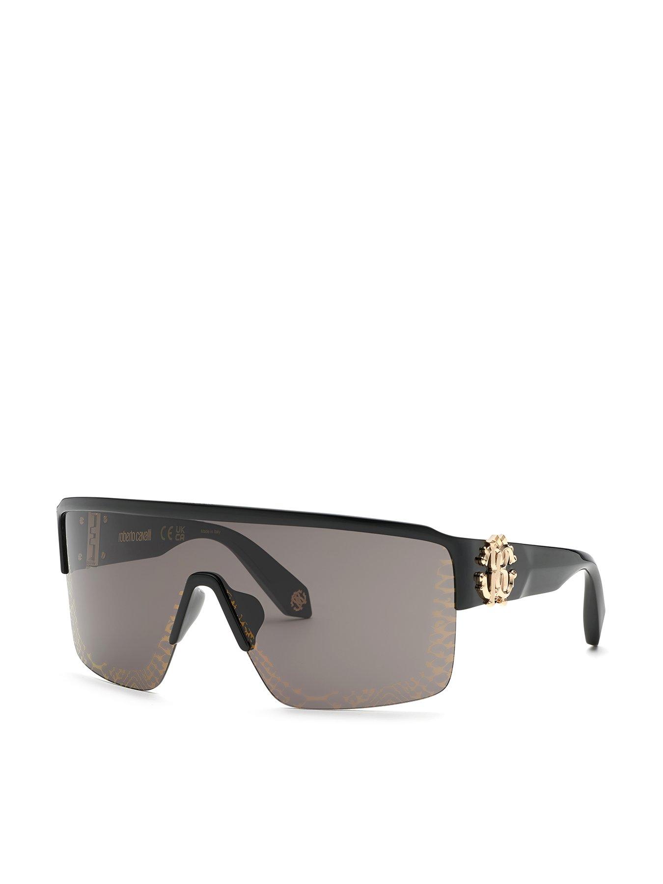 Image 1 of 2 of Roberto Cavalli Monogram Collection Sunglasses - Black