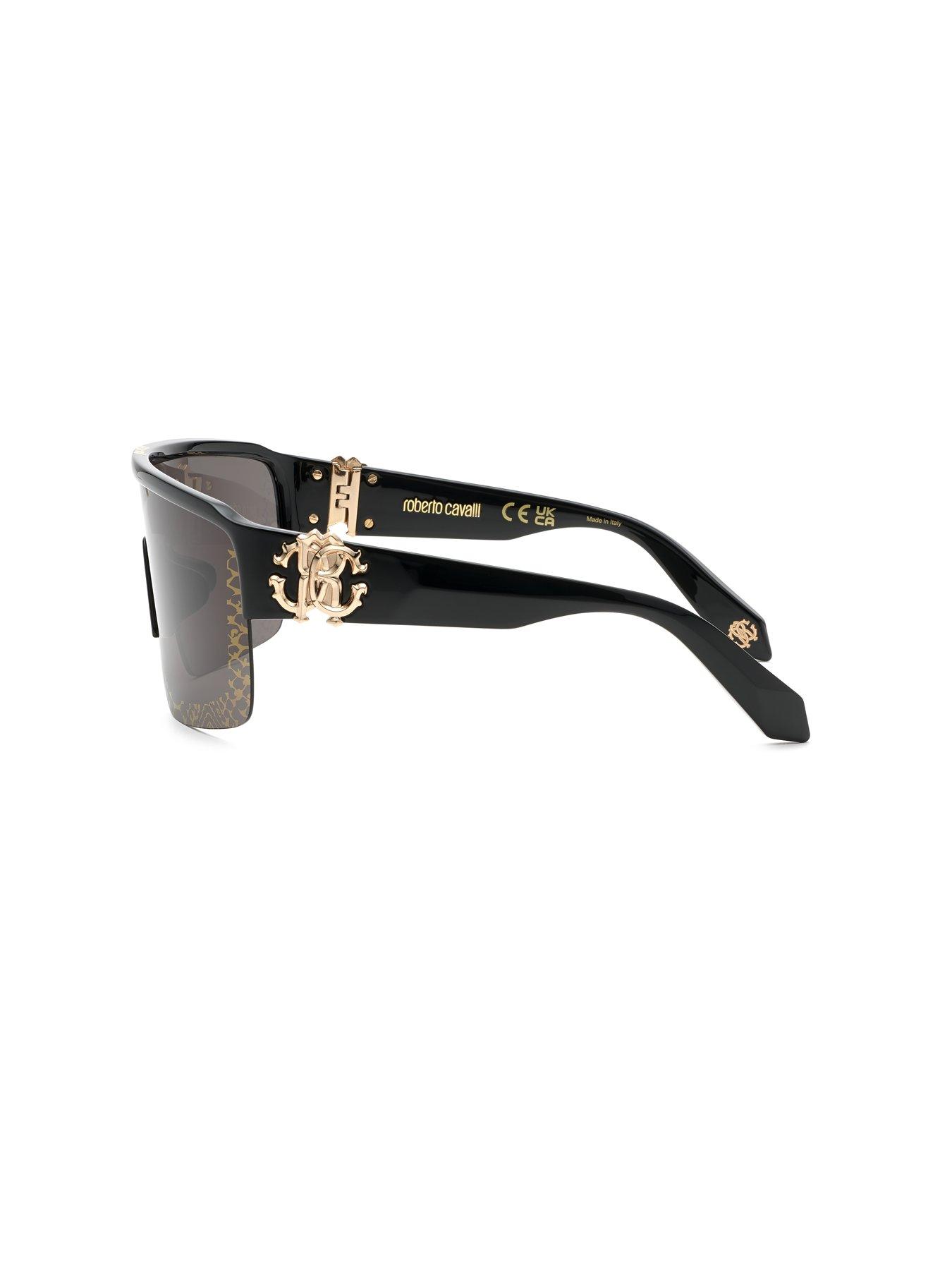 Image 2 of 2 of Roberto Cavalli Monogram Collection Sunglasses - Black