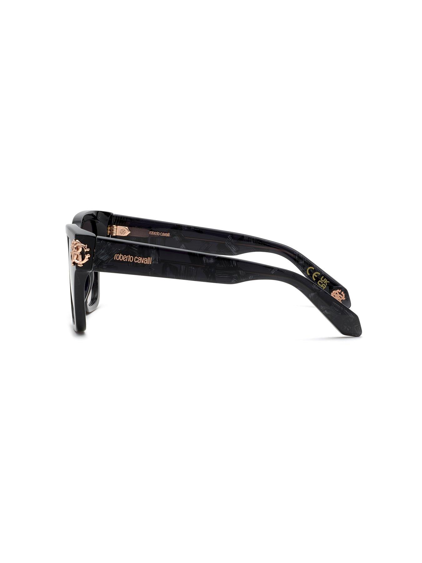 Image 2 of 2 of Roberto Cavalli Monogram Collection Sunglasses - Black