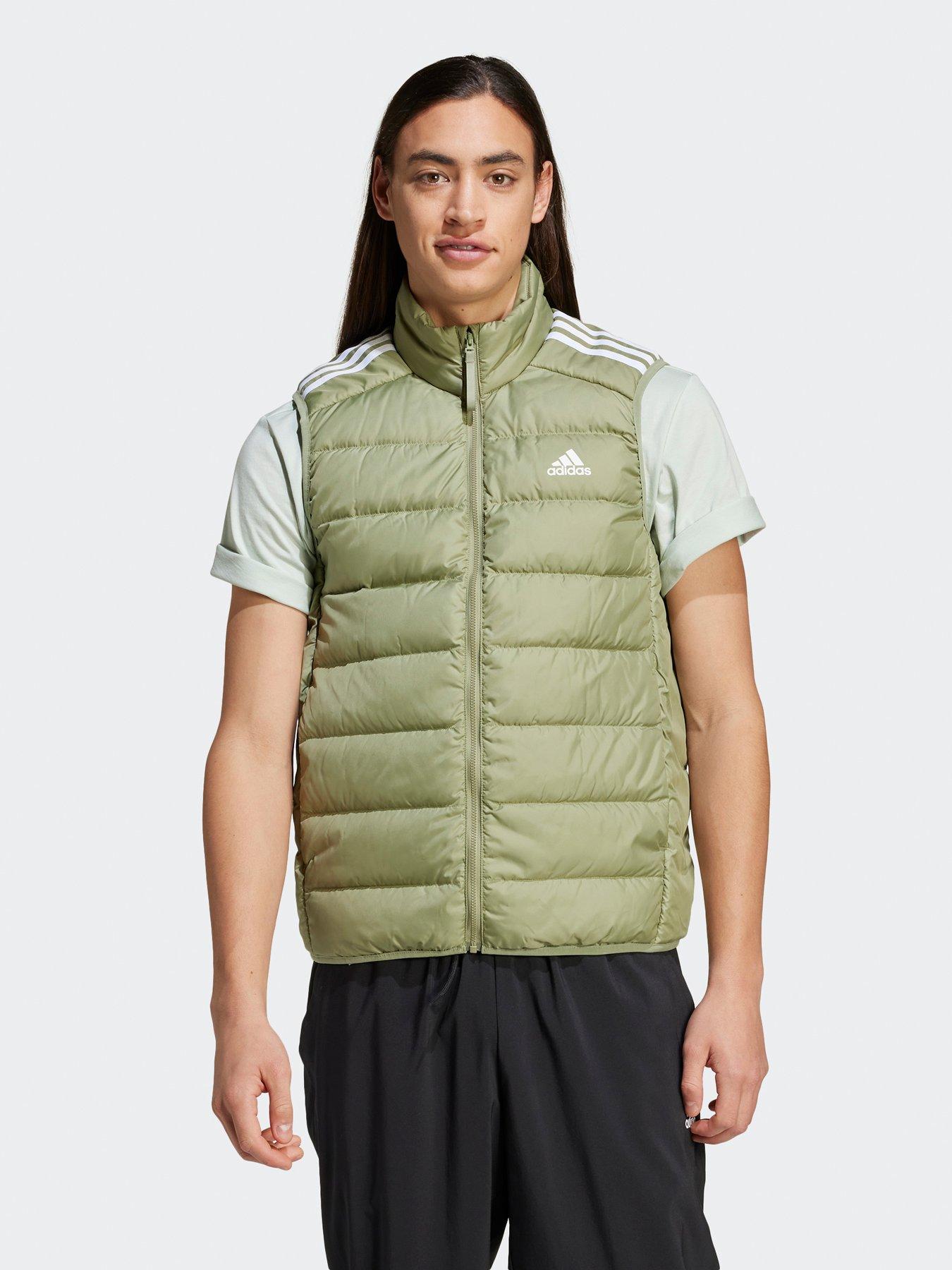 adidas-sportswear-mens-essentials-3-stripes-light-down-vest-green