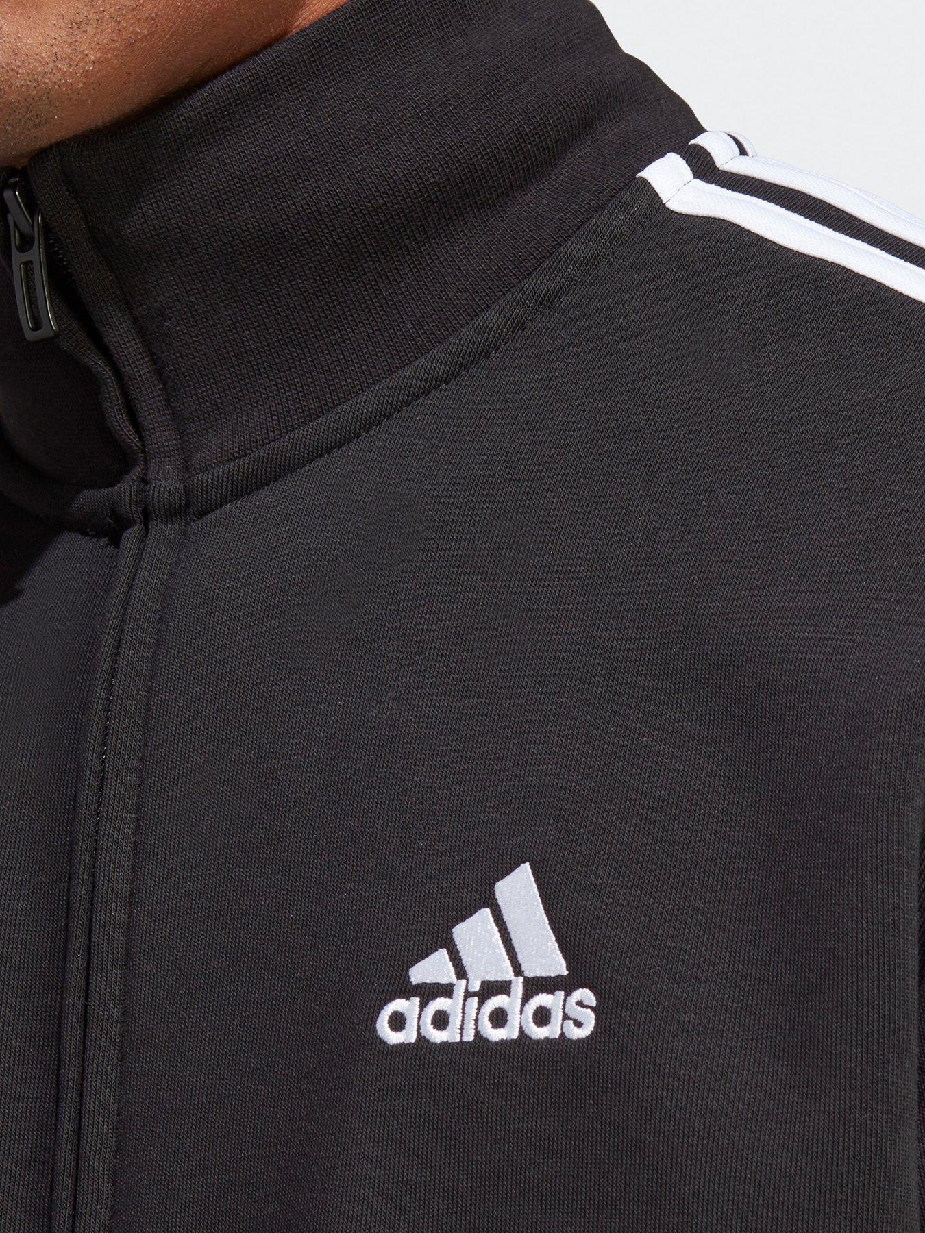  image of adidas-sportswear-mens-basic-3-stripes-french-terry-track-suit-black